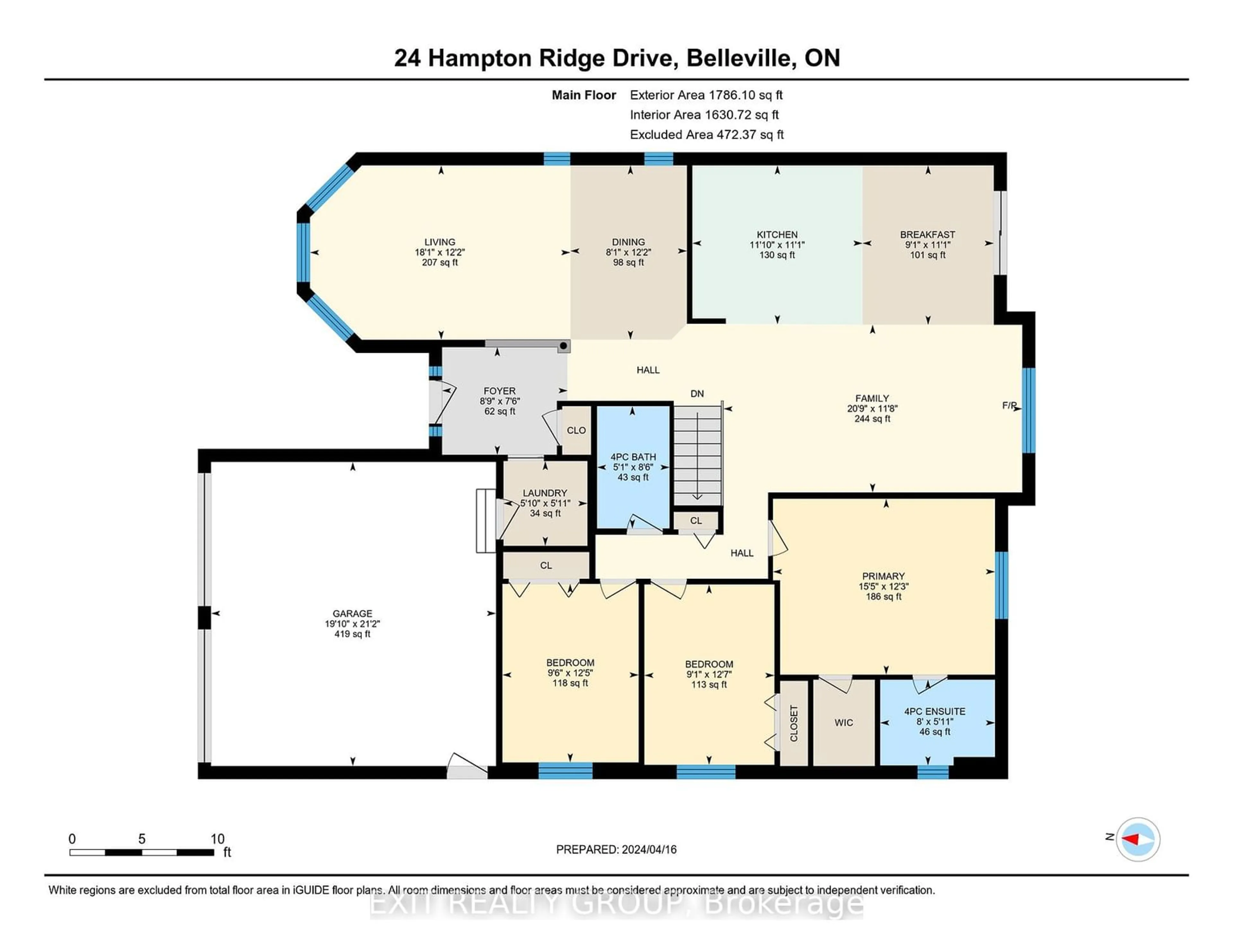 Floor plan for 24 Hampton Ridge Dr, Belleville Ontario K8N 0B2