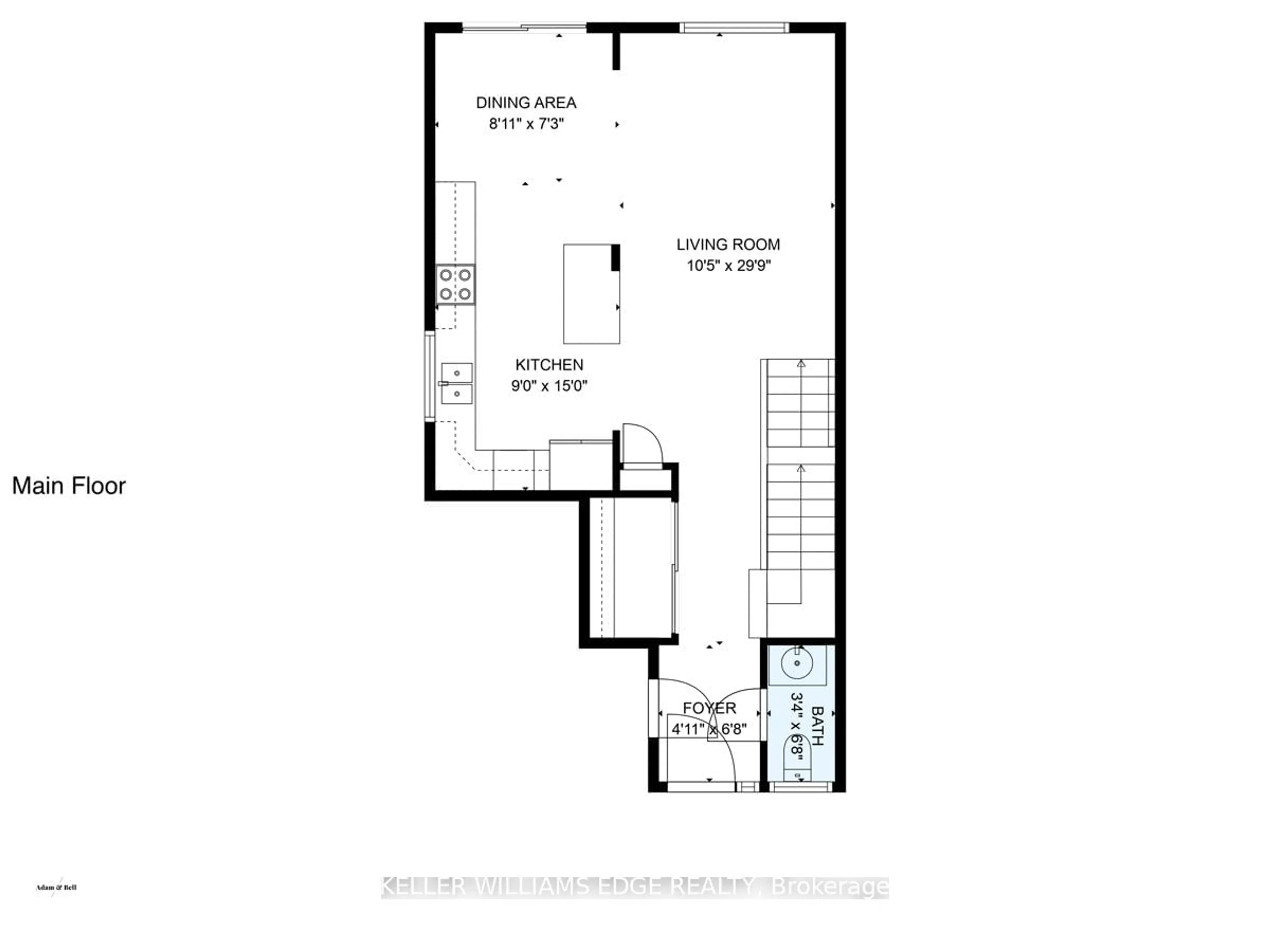 Floor plan for 77 1/2 Marion St, Hamilton Ontario L0R 1W0