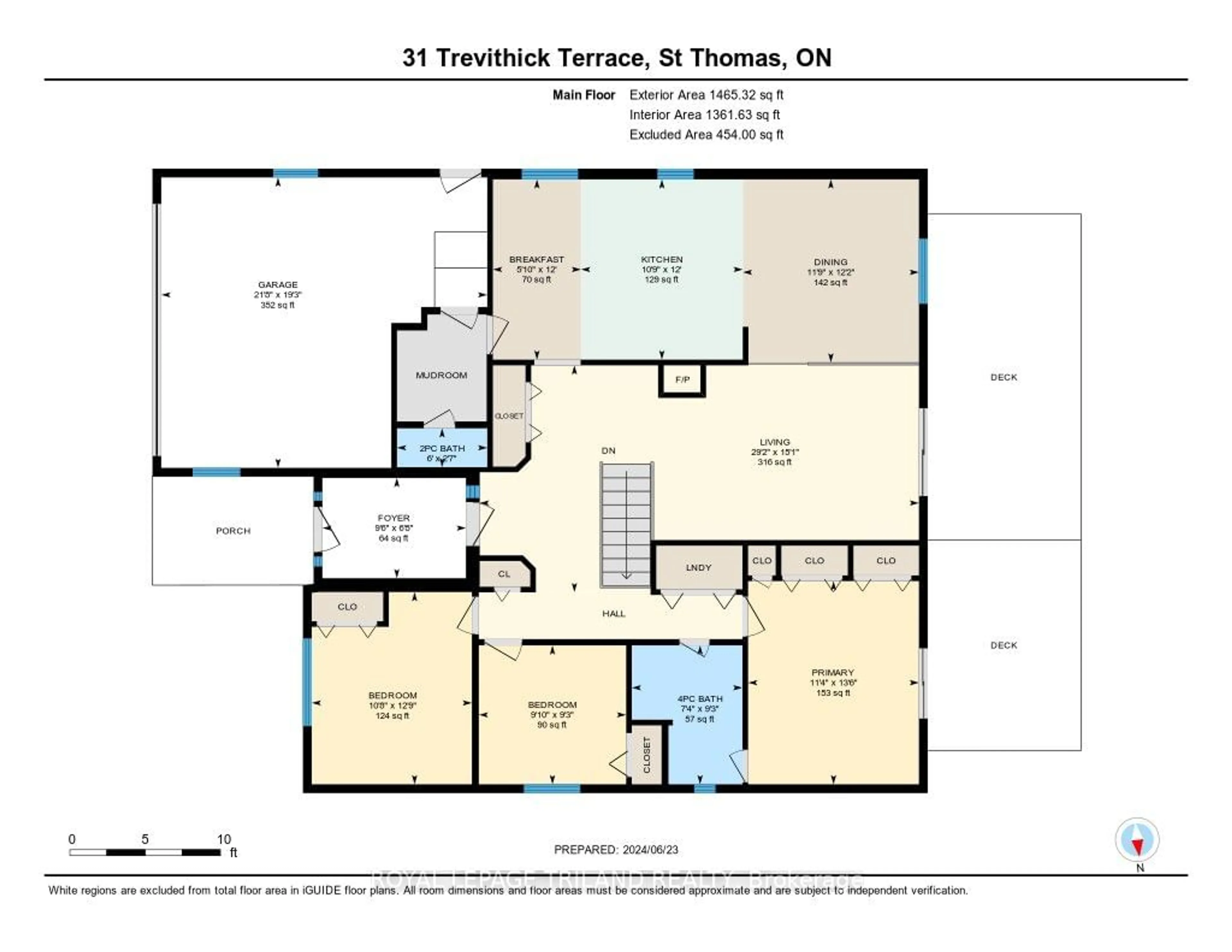 Floor plan for 31 Trevithick Terr, St. Thomas Ontario N5R 5Y6