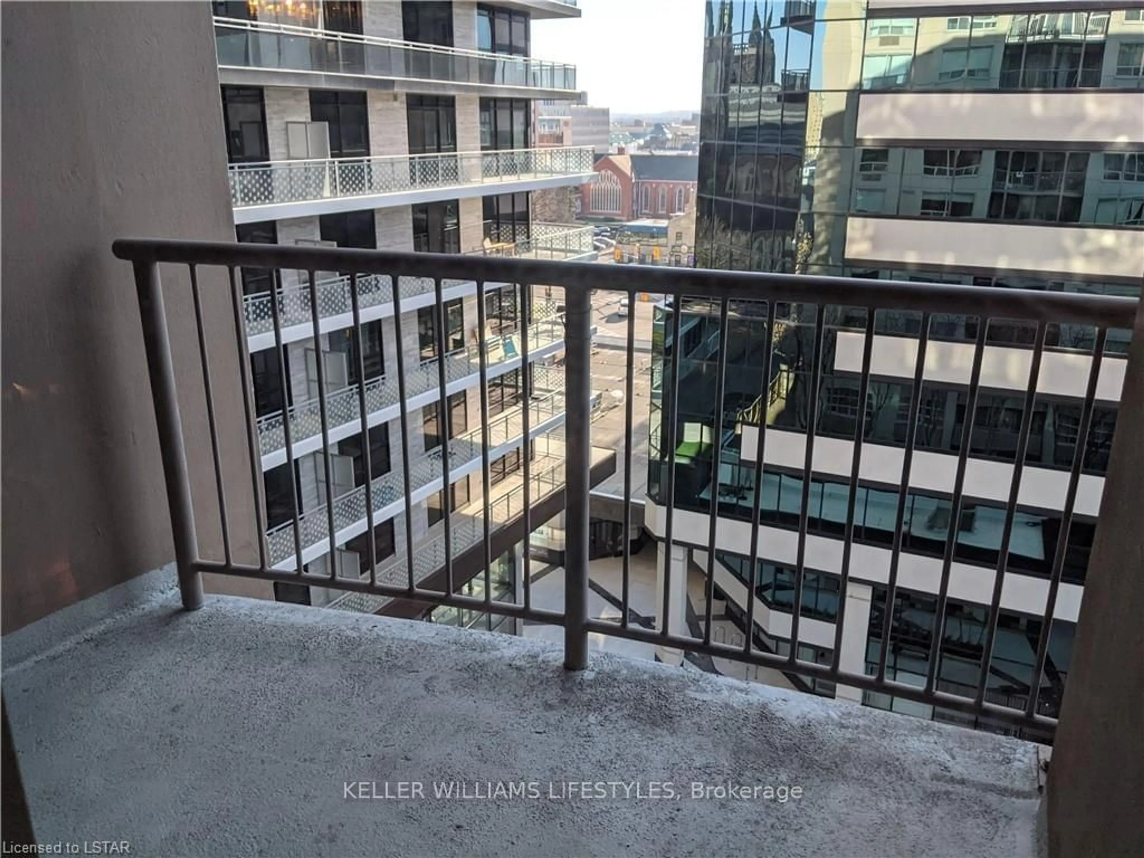 Balcony in the apartment for 155 KENT St #905, London Ontario N6A 5N7