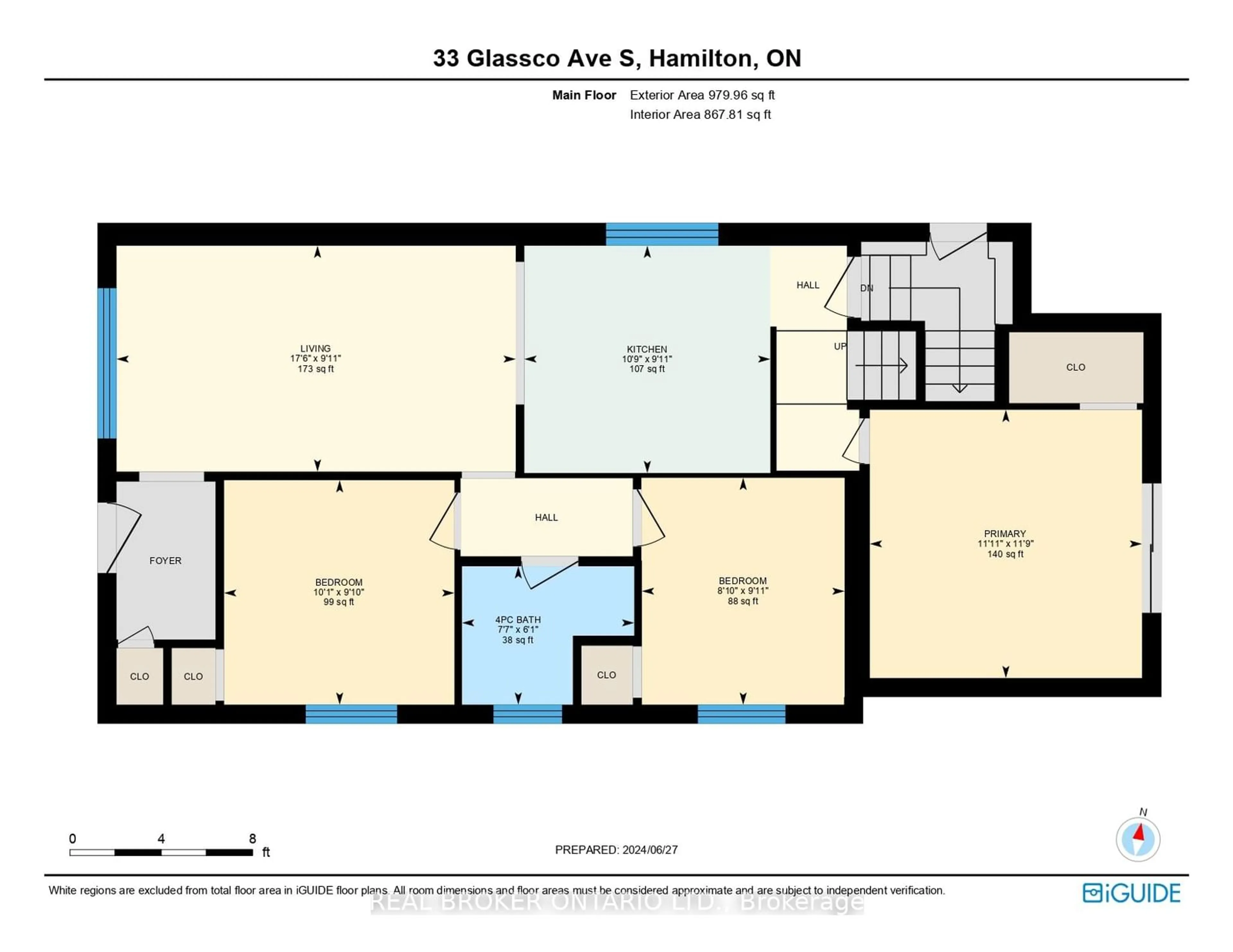Floor plan for 33 Glassco Ave, Hamilton Ontario L8H 1B2