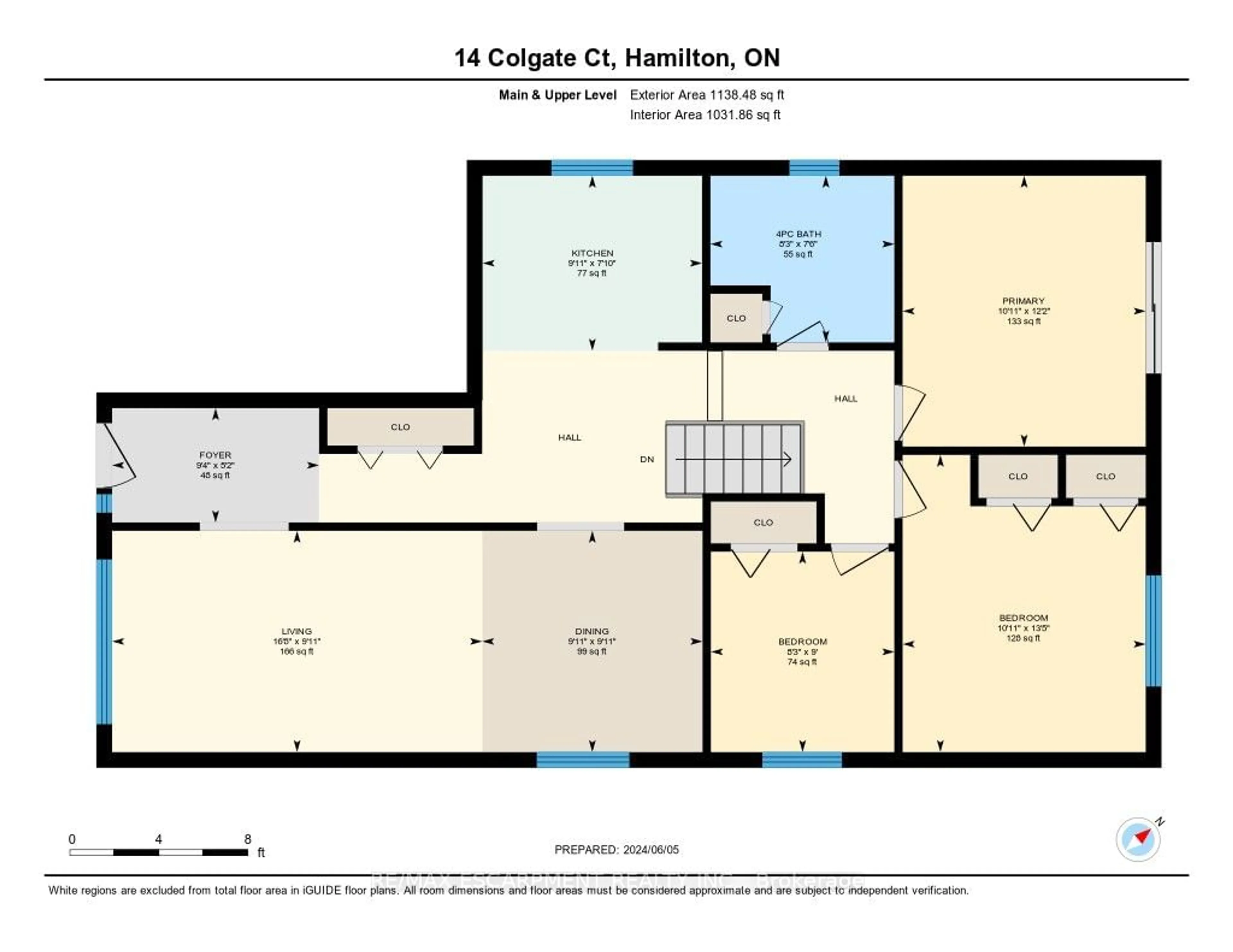 Floor plan for 14 Colgate Crt, Hamilton Ontario L9C 6Z6