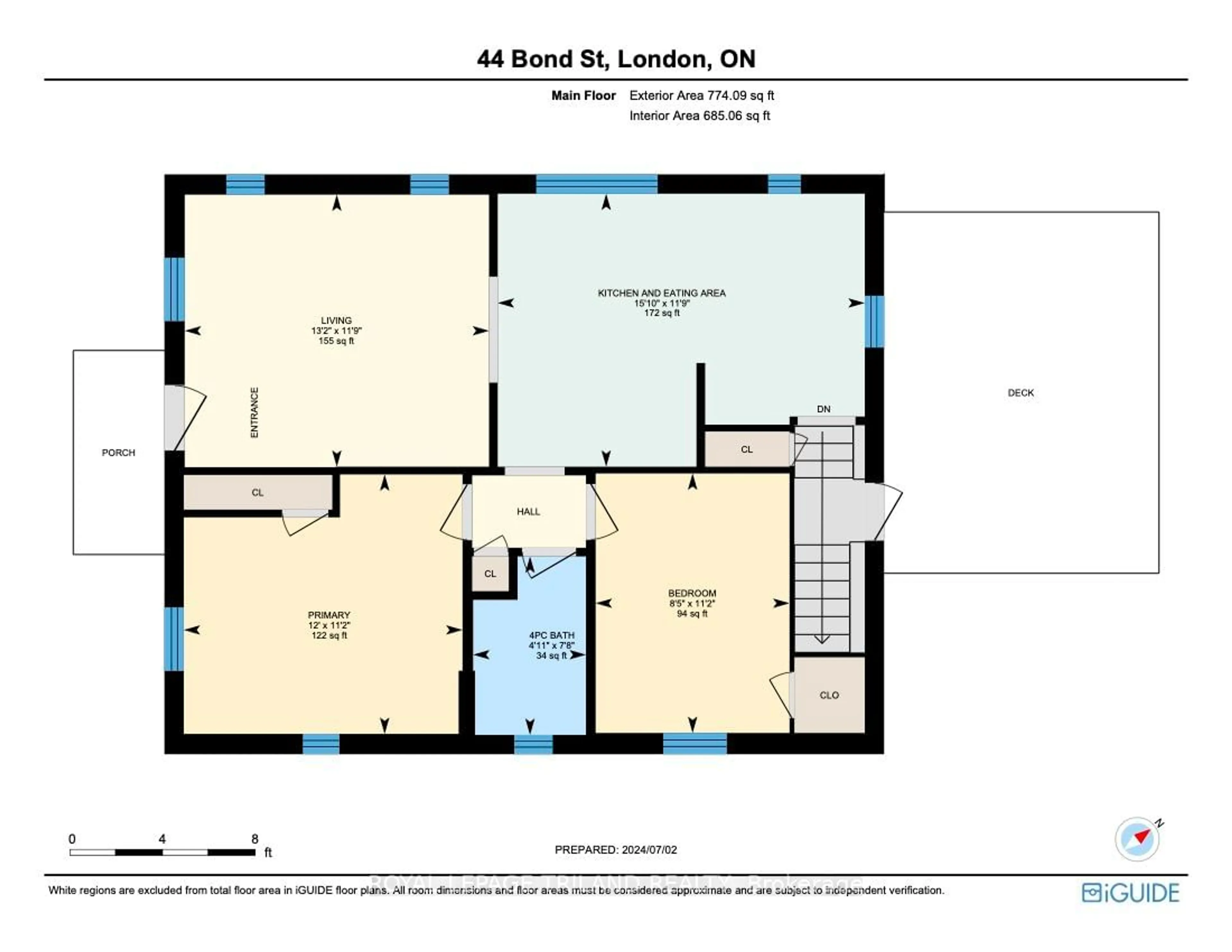 Floor plan for 44 Bond St, London Ontario N6C 1W3