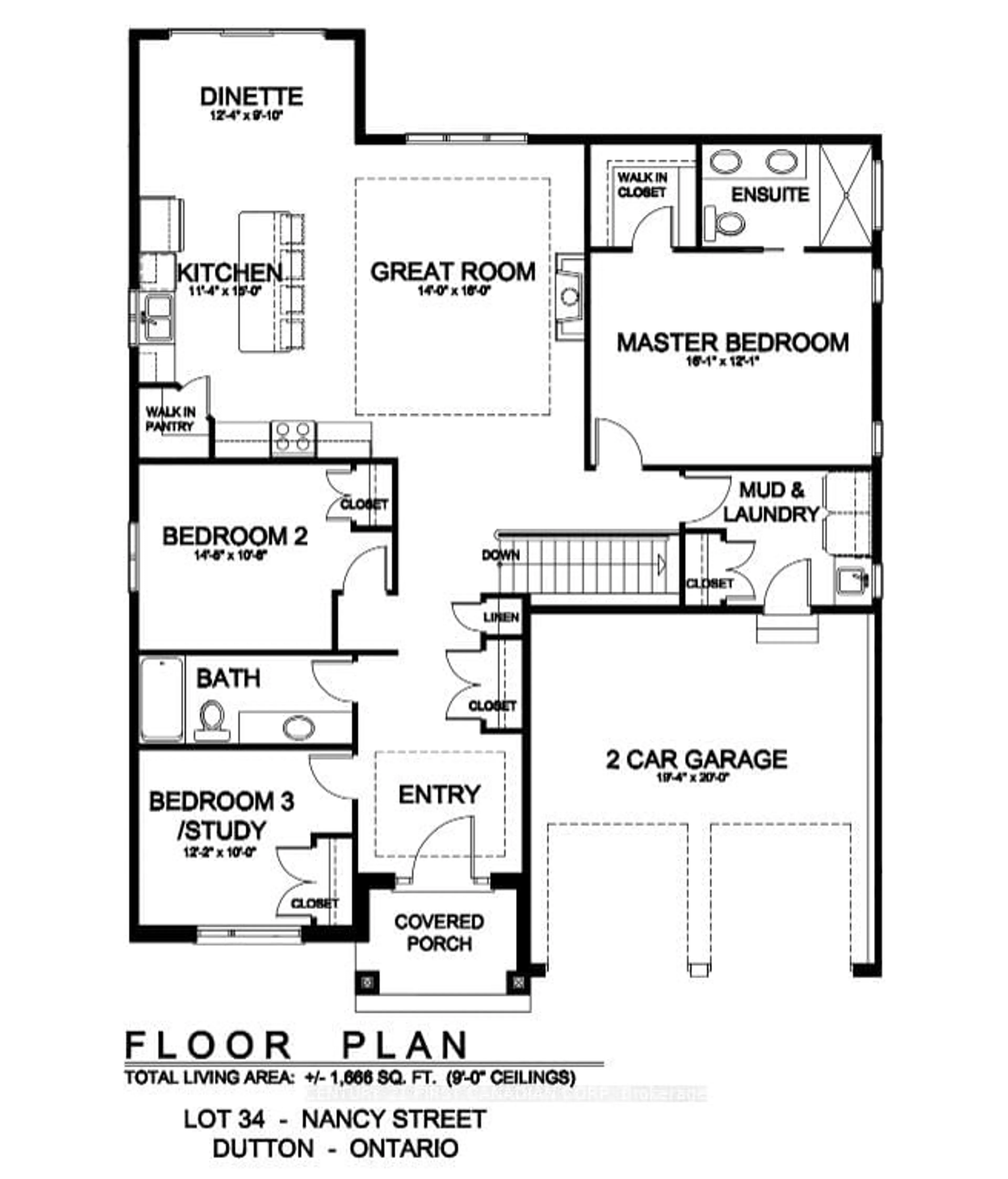 Floor plan for 301 Nancy St, Dutton/Dunwich Ontario N0L 1J0