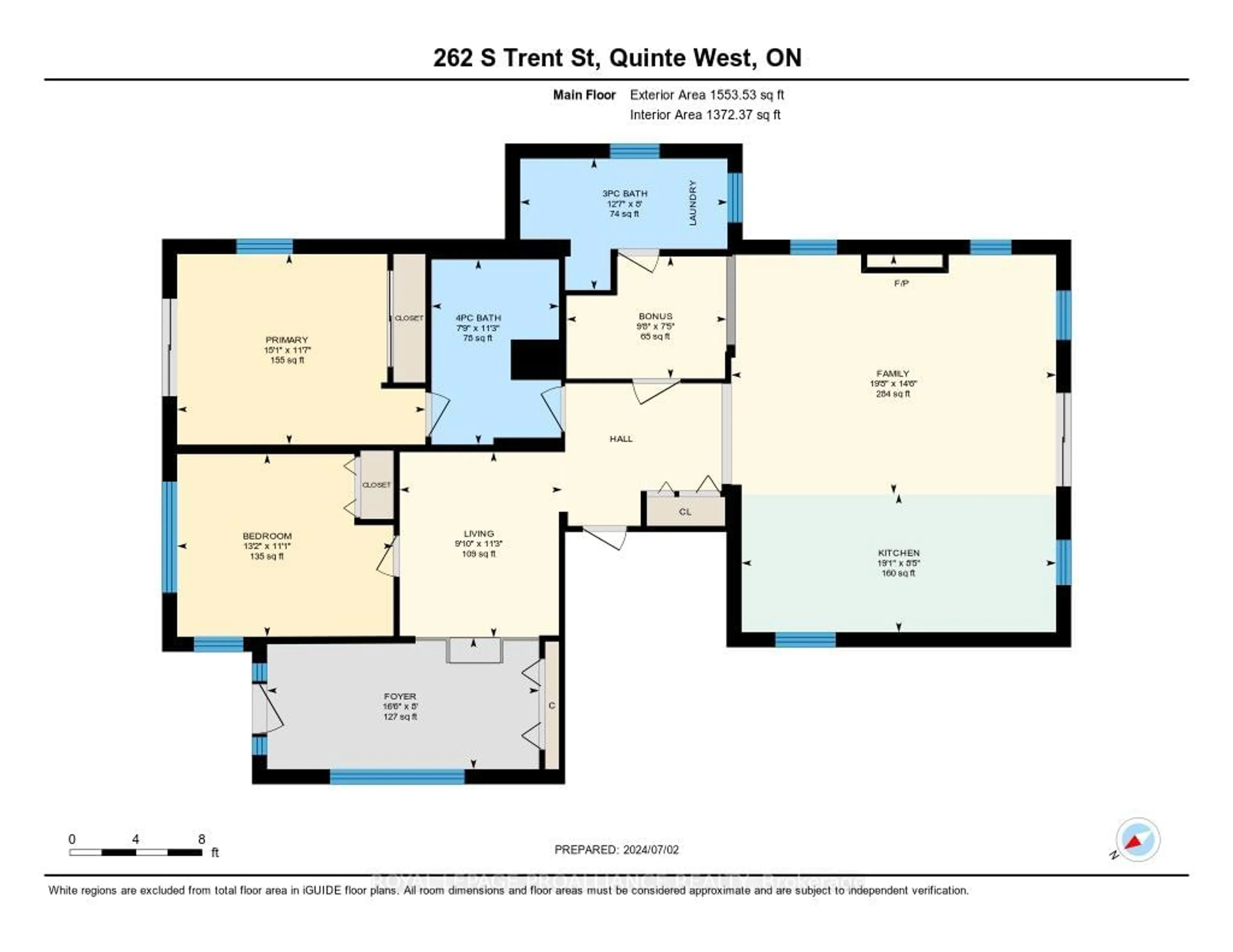 Floor plan for 262 South Trent St, Quinte West Ontario K0K 1C0