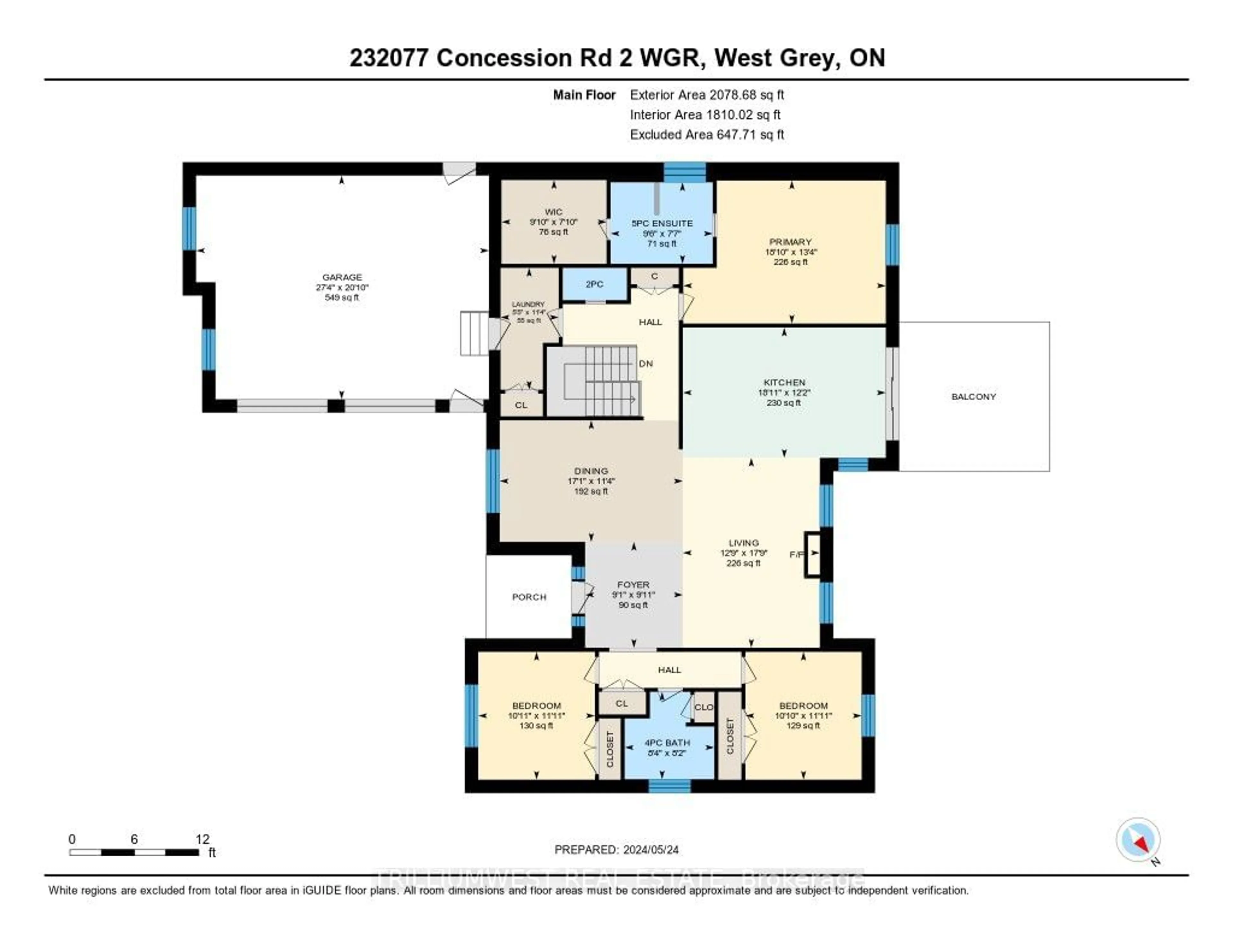 Floor plan for 232077 Concession 2 Wgr, West Grey Ontario N0G 1C0