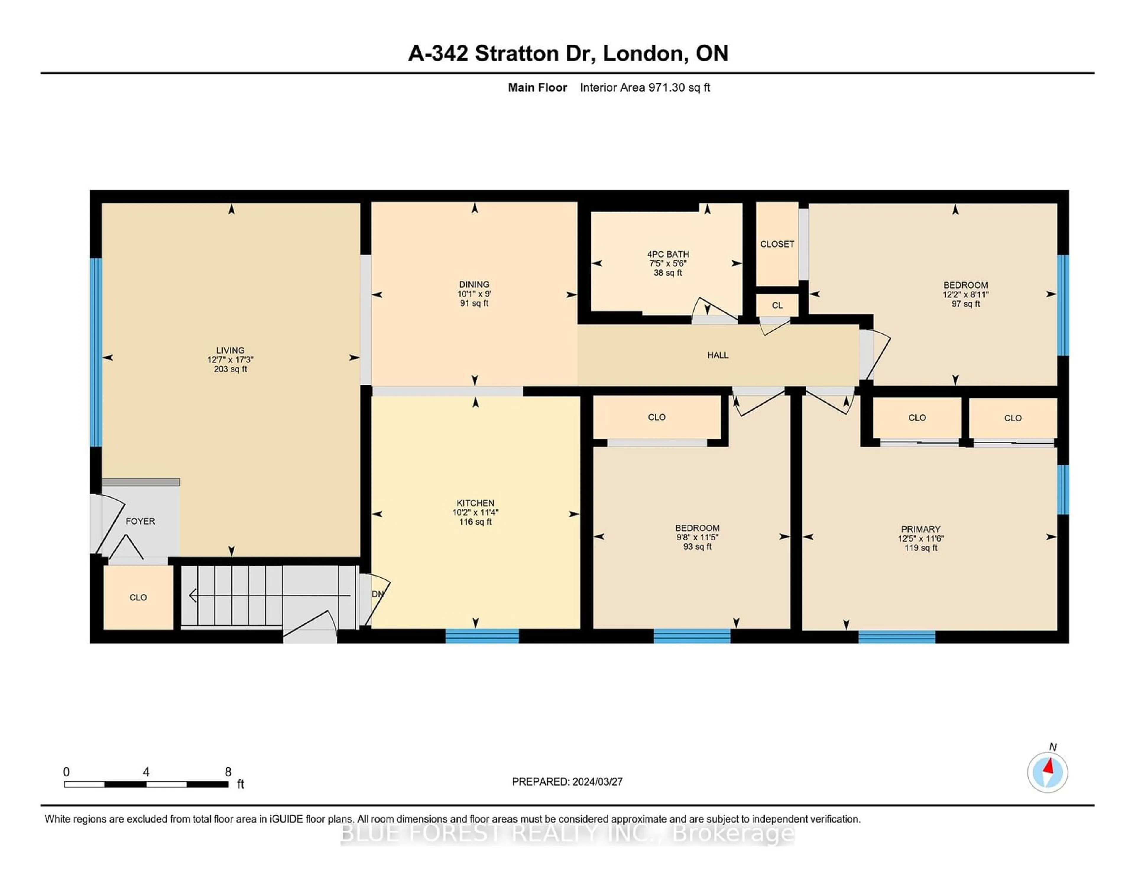 Floor plan for 342 Stratton Dr, London Ontario N5W 4Z7