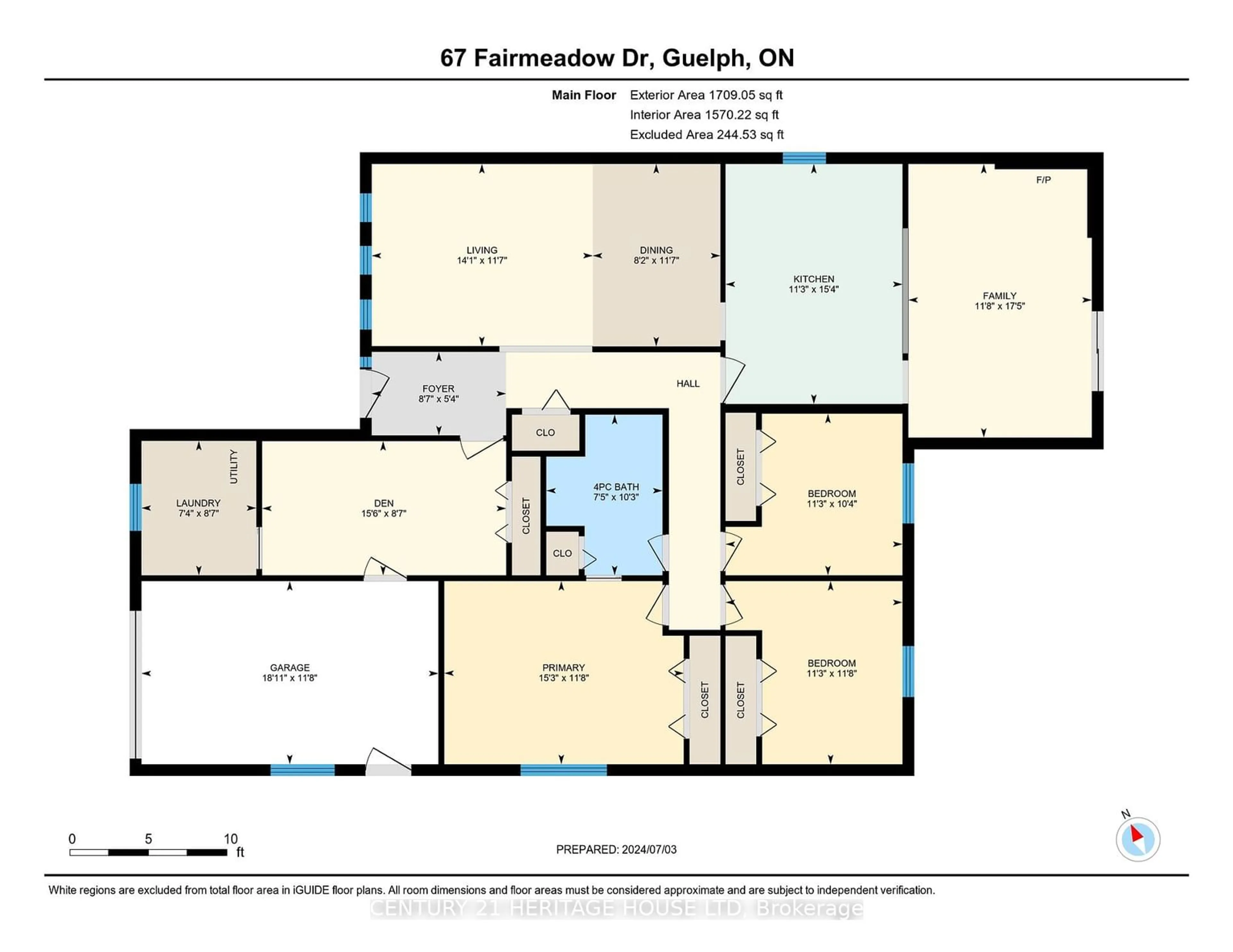 Floor plan for 67 Fairmeadow Dr, Guelph Ontario N1H 6X2