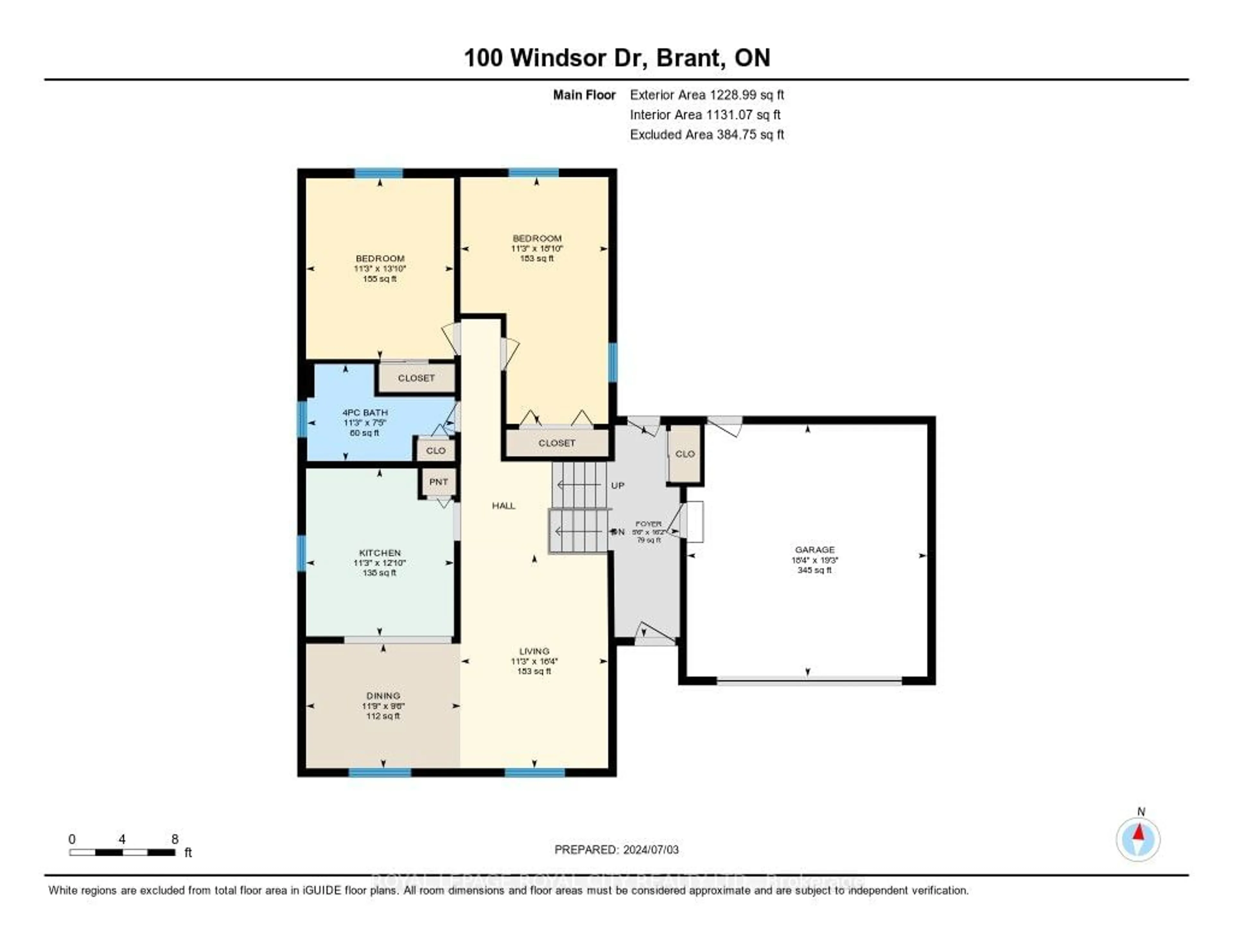 Floor plan for 100 Windsor Dr, Brant Ontario N0E 1N0
