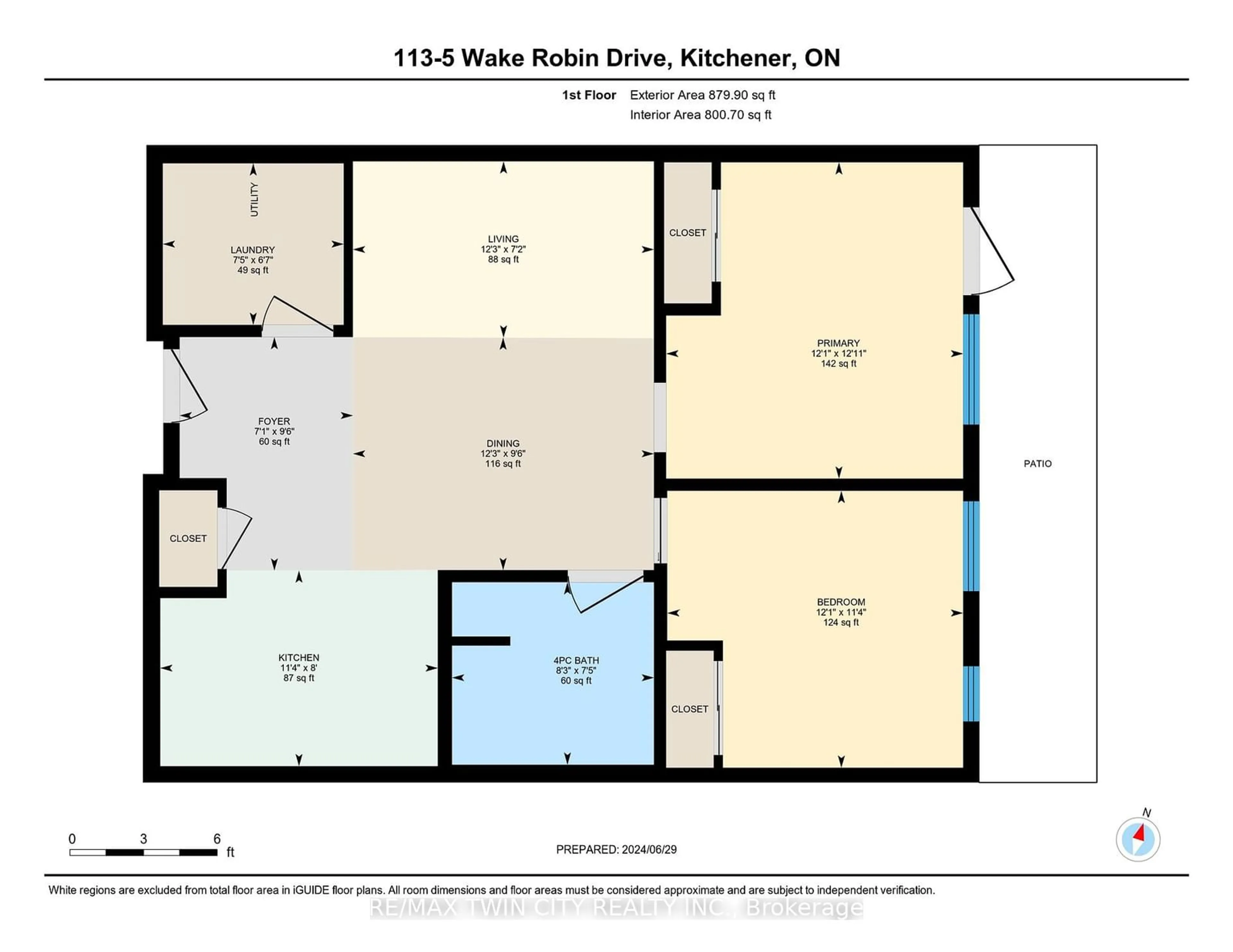 Floor plan for 5 Wake Robin Dr #113, Kitchener Ontario N2E 0H6