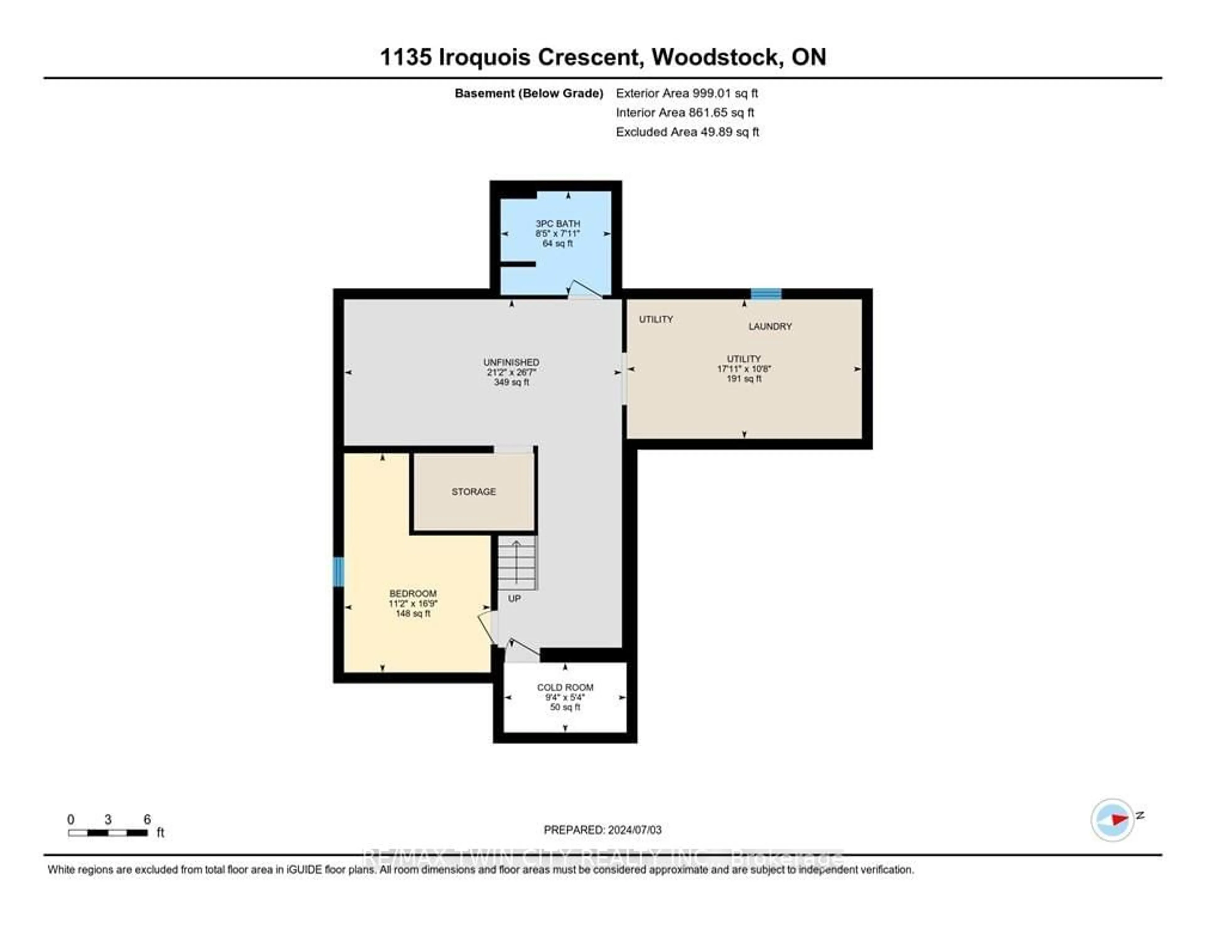 Floor plan for 1135 Iroquois Cres, Woodstock Ontario N4T 1C1