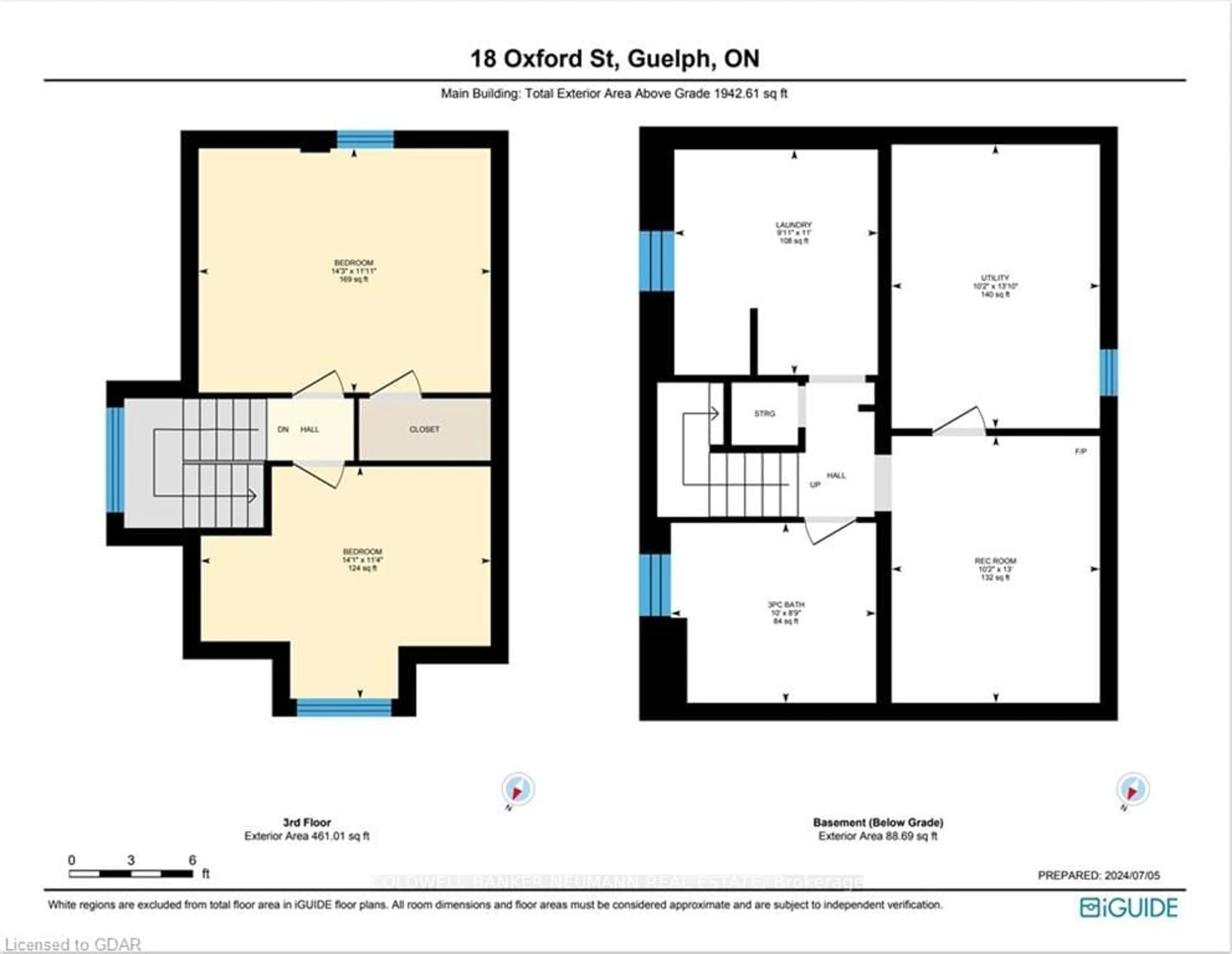 Floor plan for 18 Oxford St, Guelph Ontario N1H 2M3