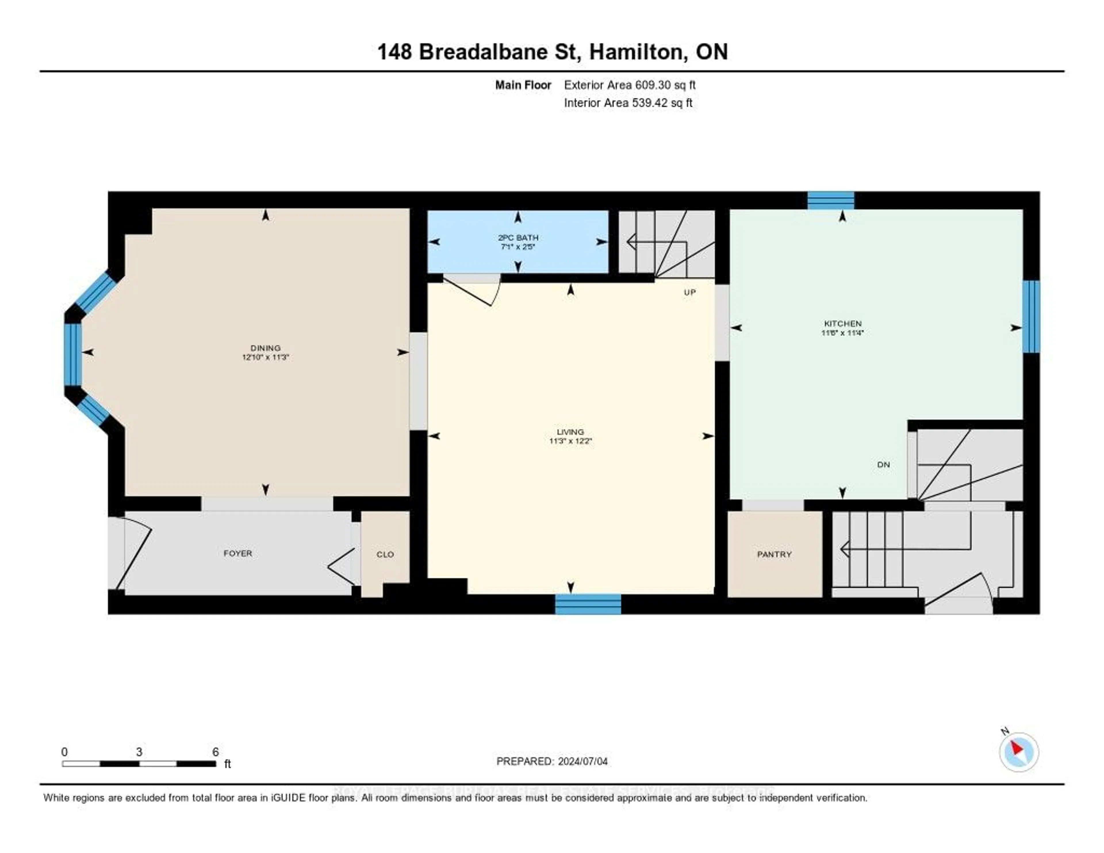 Floor plan for 148 Breadalbane St, Hamilton Ontario L8R 3G8