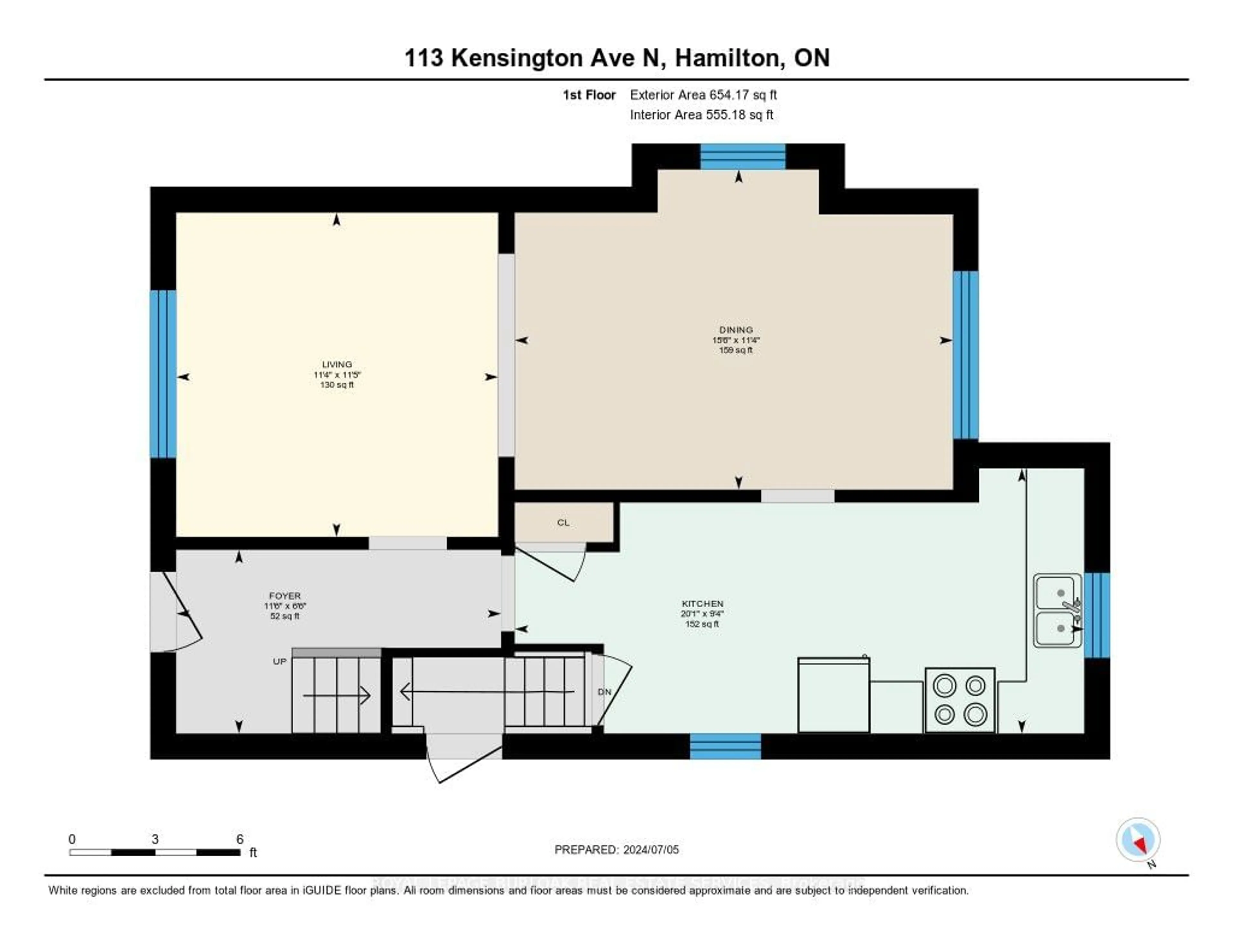 Floor plan for 113 Kensington Ave, Hamilton Ontario L8L 7N3