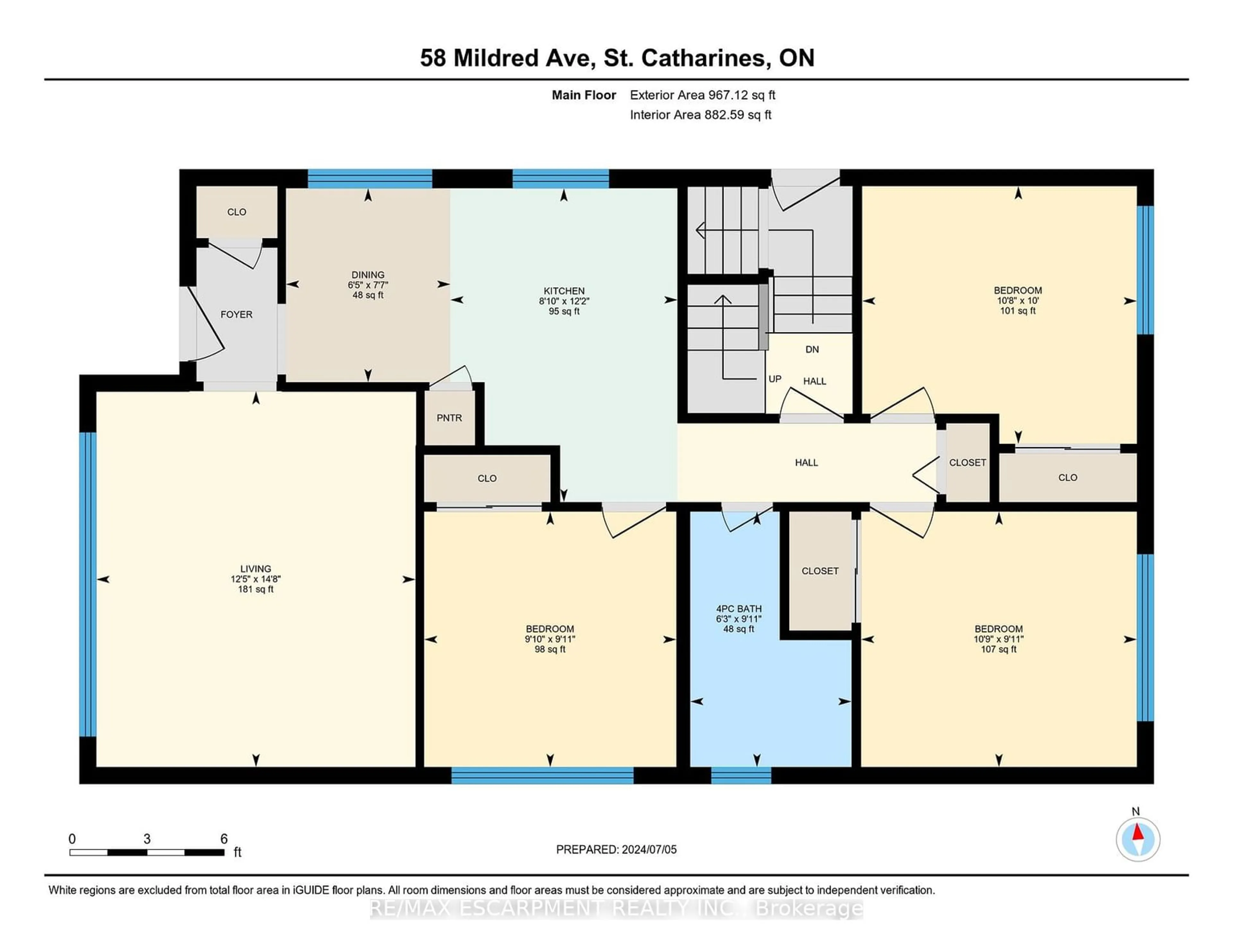 Floor plan for 58 Mildred Ave, St. Catharines Ontario L2R 6J3