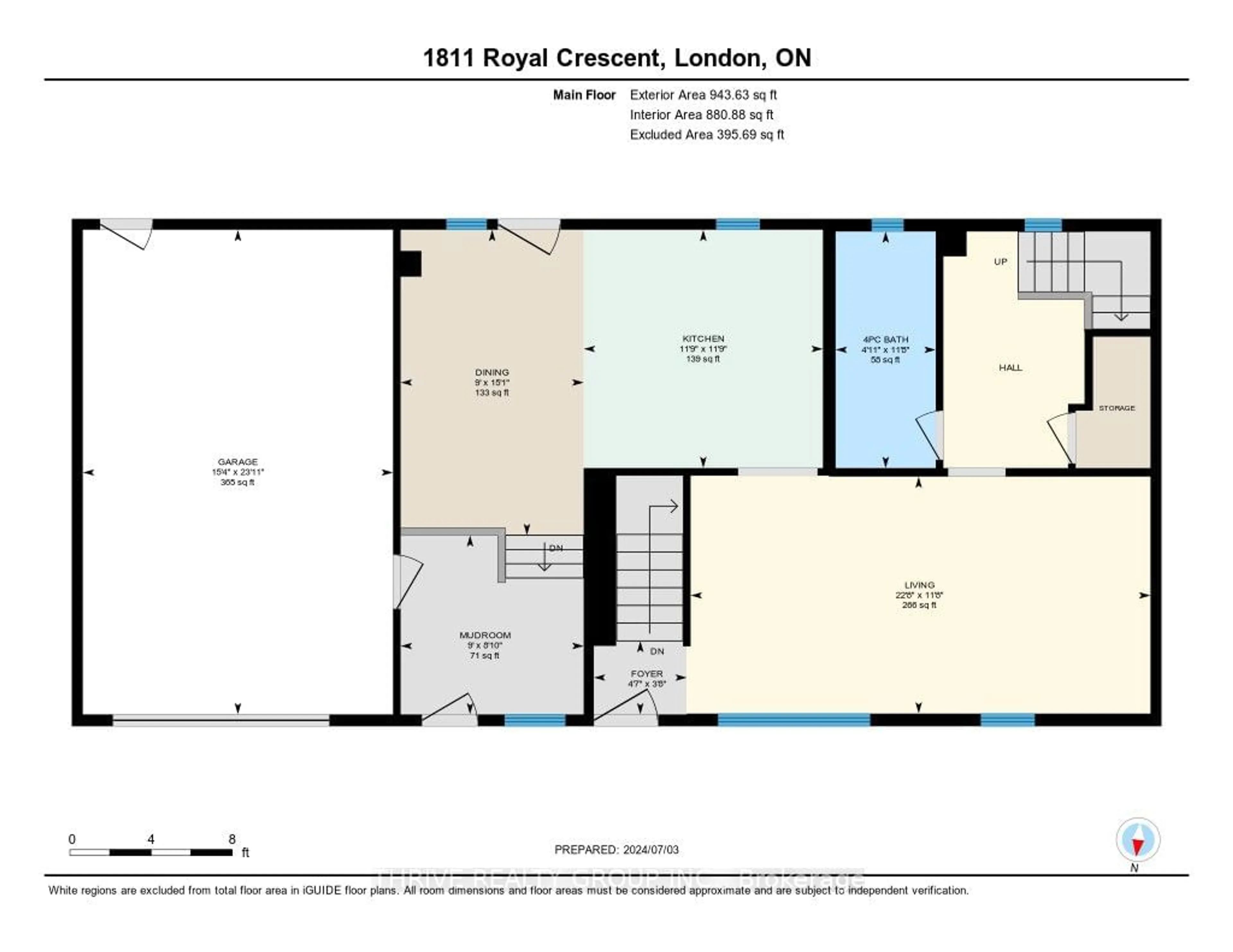 Floor plan for 1811 Royal Cres, London Ontario N5W 2A7