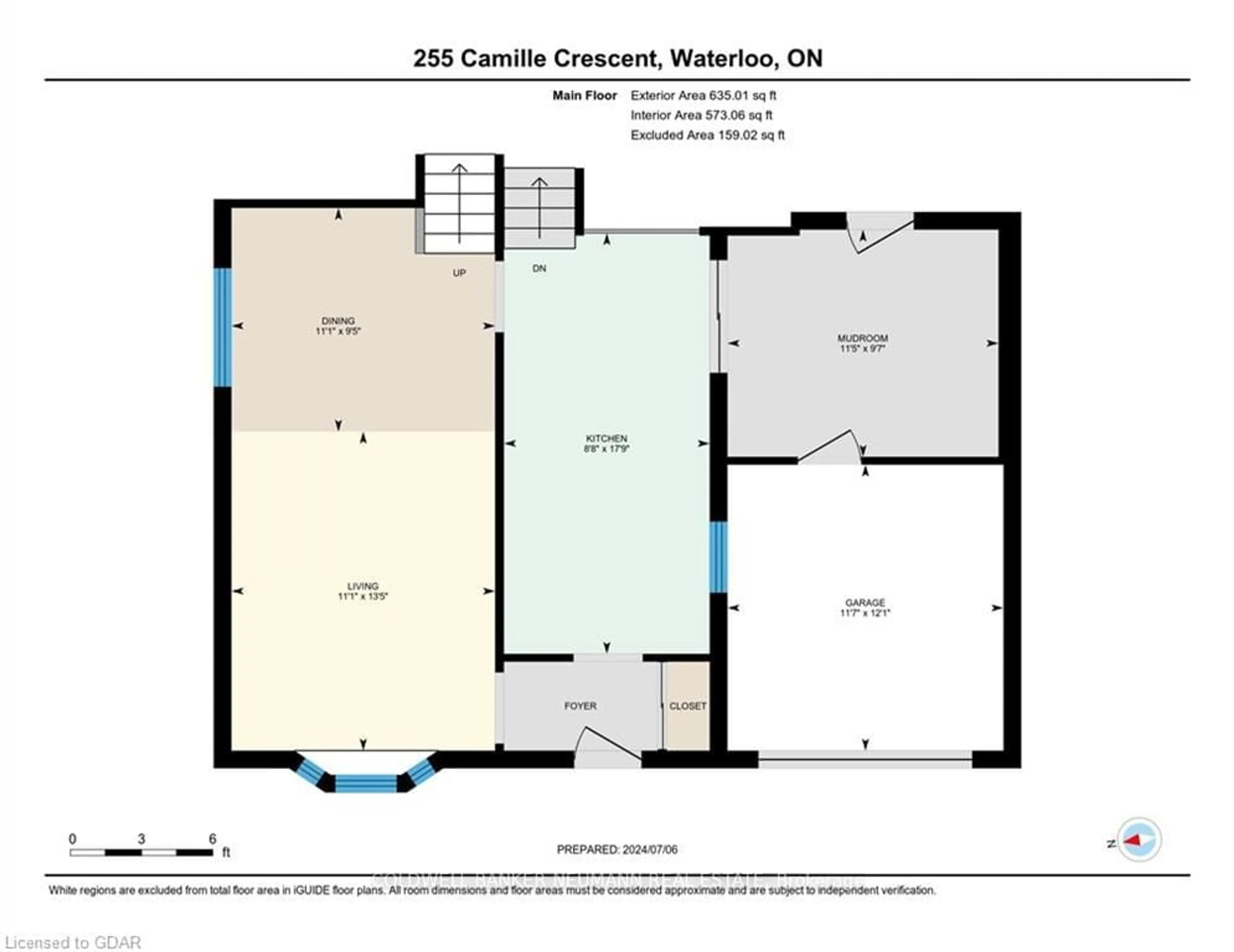Floor plan for 255 Camille Cres, Waterloo Ontario N2K 3B7