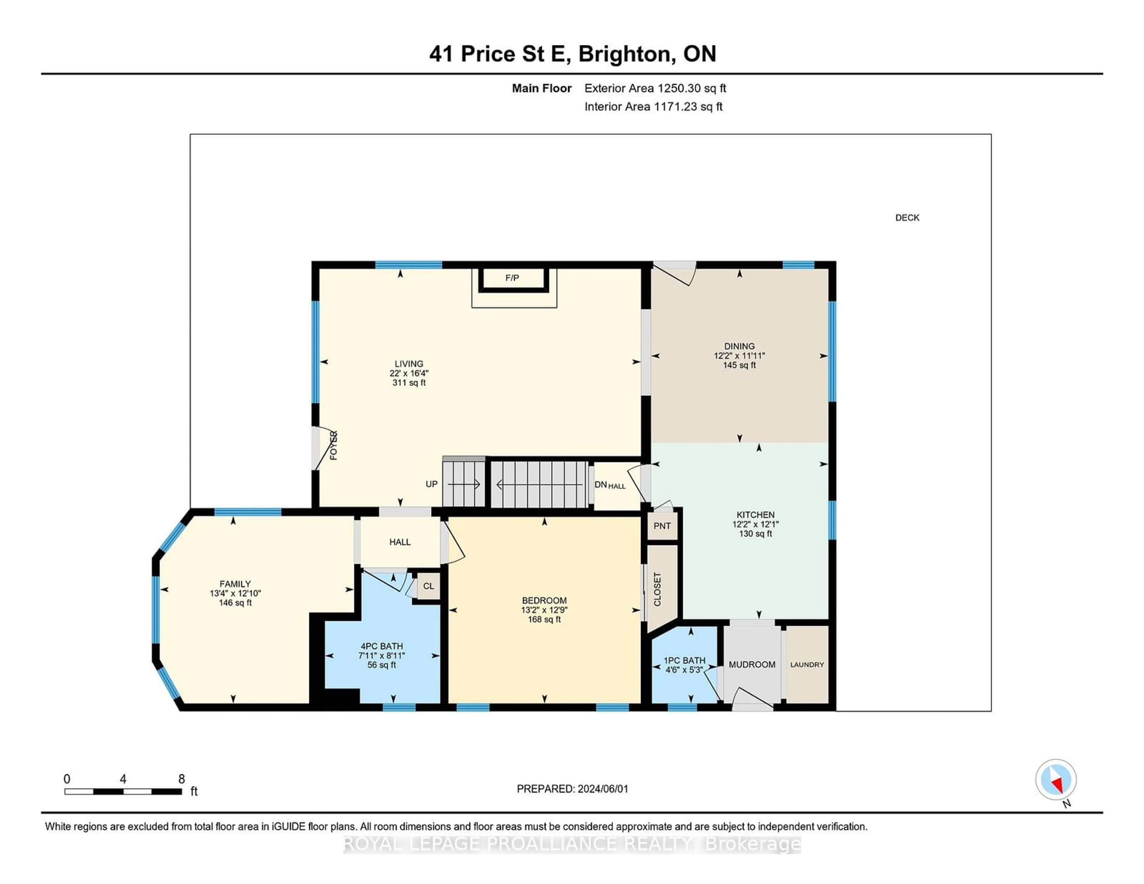 Floor plan for 41 Price St, Brighton Ontario K0K 1H0