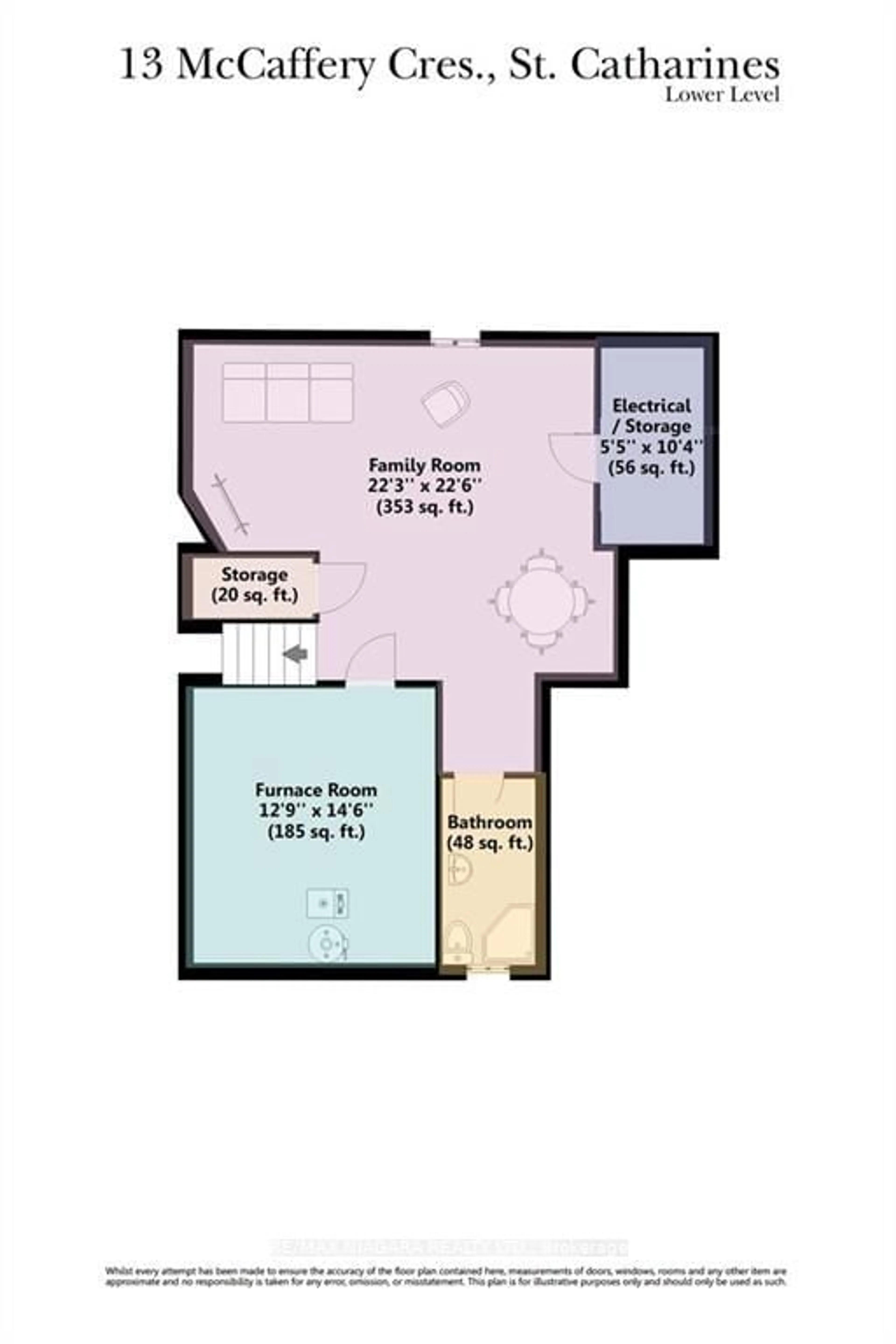 Floor plan for 13 Mccaffery Cres, St. Catharines Ontario L2S 3Y7