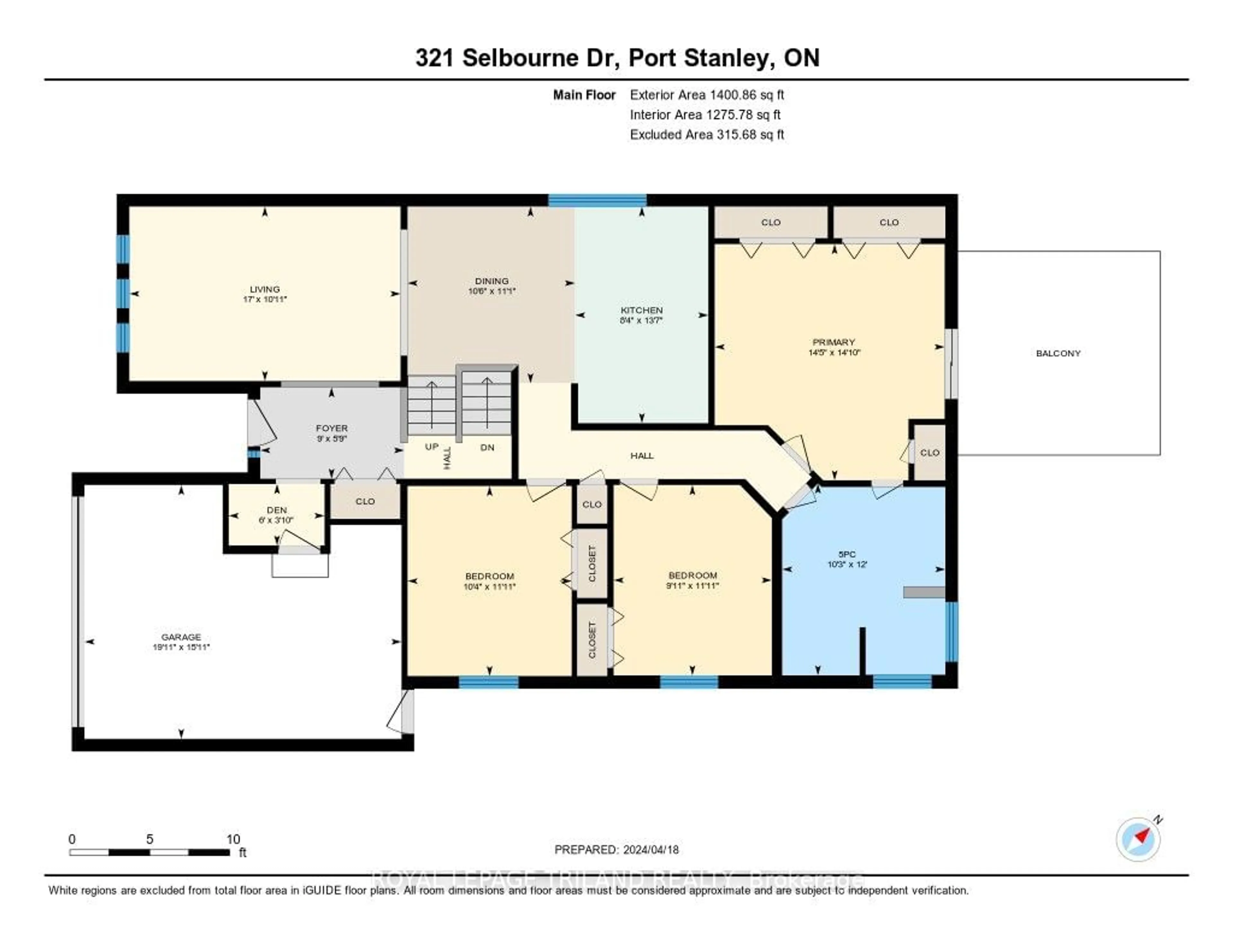 Floor plan for 321 SELBOURNE Dr, Central Elgin Ontario N5L 1B1