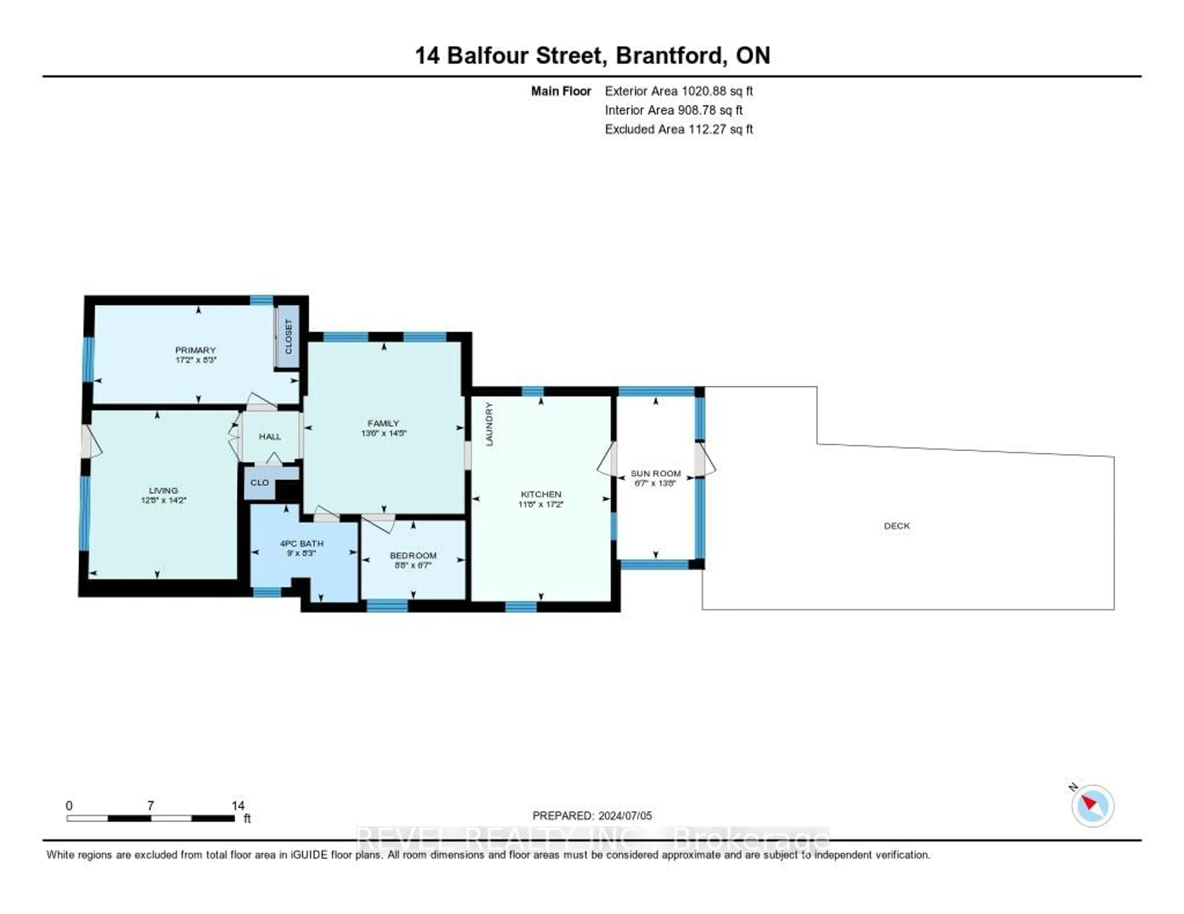 Floor plan for 14 Balfour St, Brantford Ontario N3T 1J2