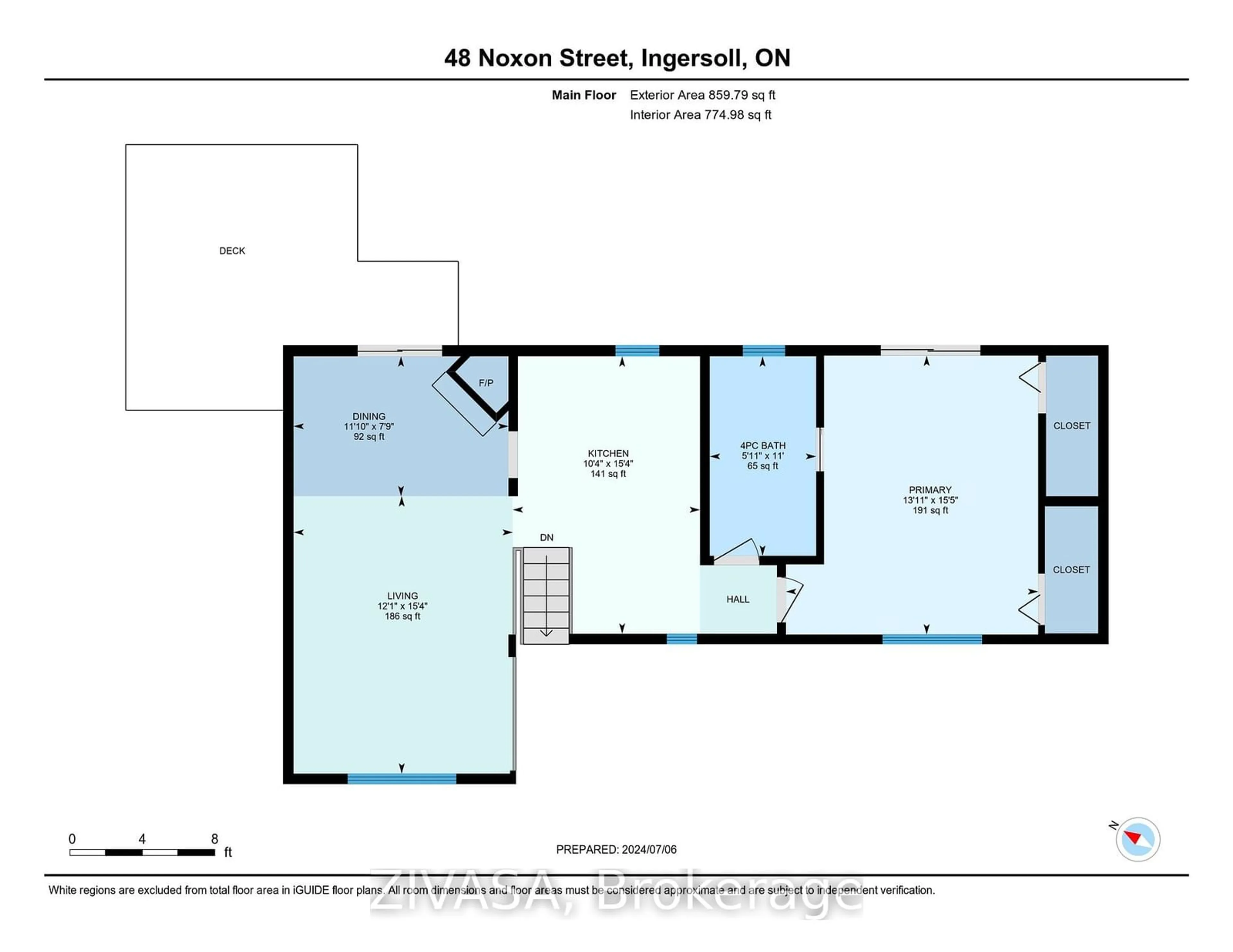 Floor plan for 48 Noxon St, Ingersoll Ontario N5C 1B7