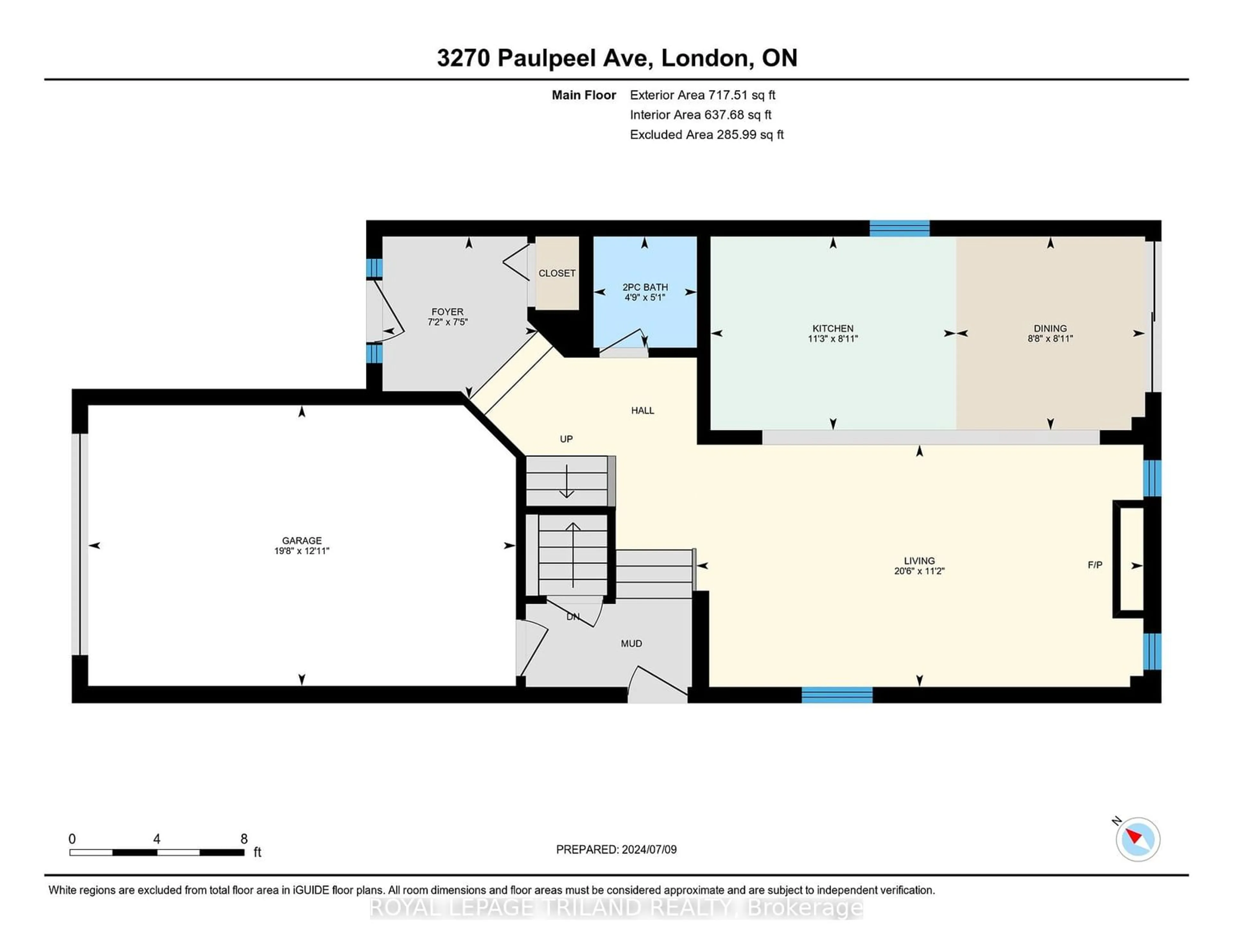 Floor plan for 3270 Paulpeel Ave, London Ontario N6L 0A1