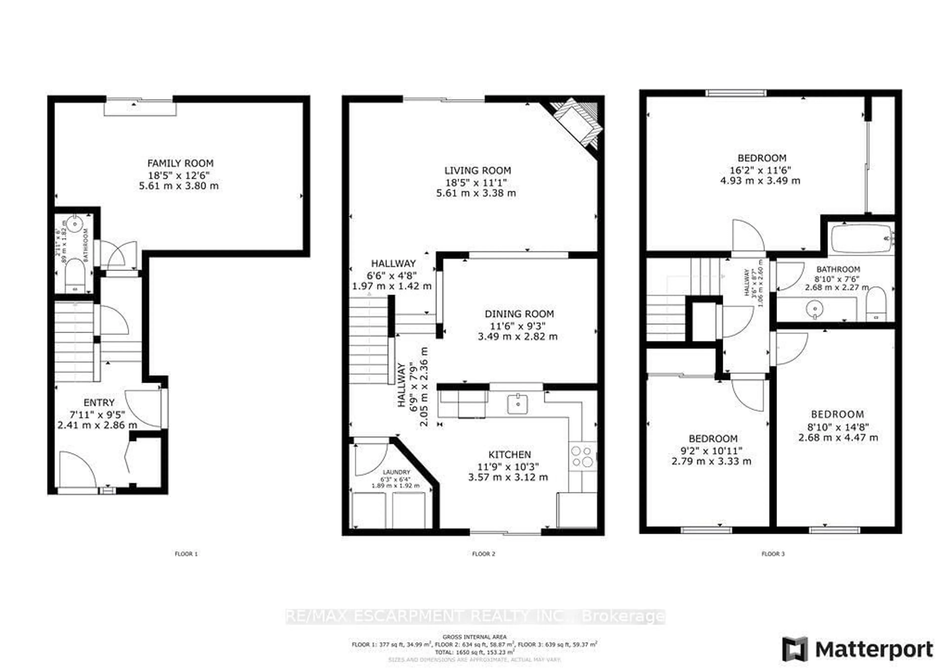 Floor plan for 445 STONE CHURCH Rd #15, Hamilton Ontario L9B 2L5