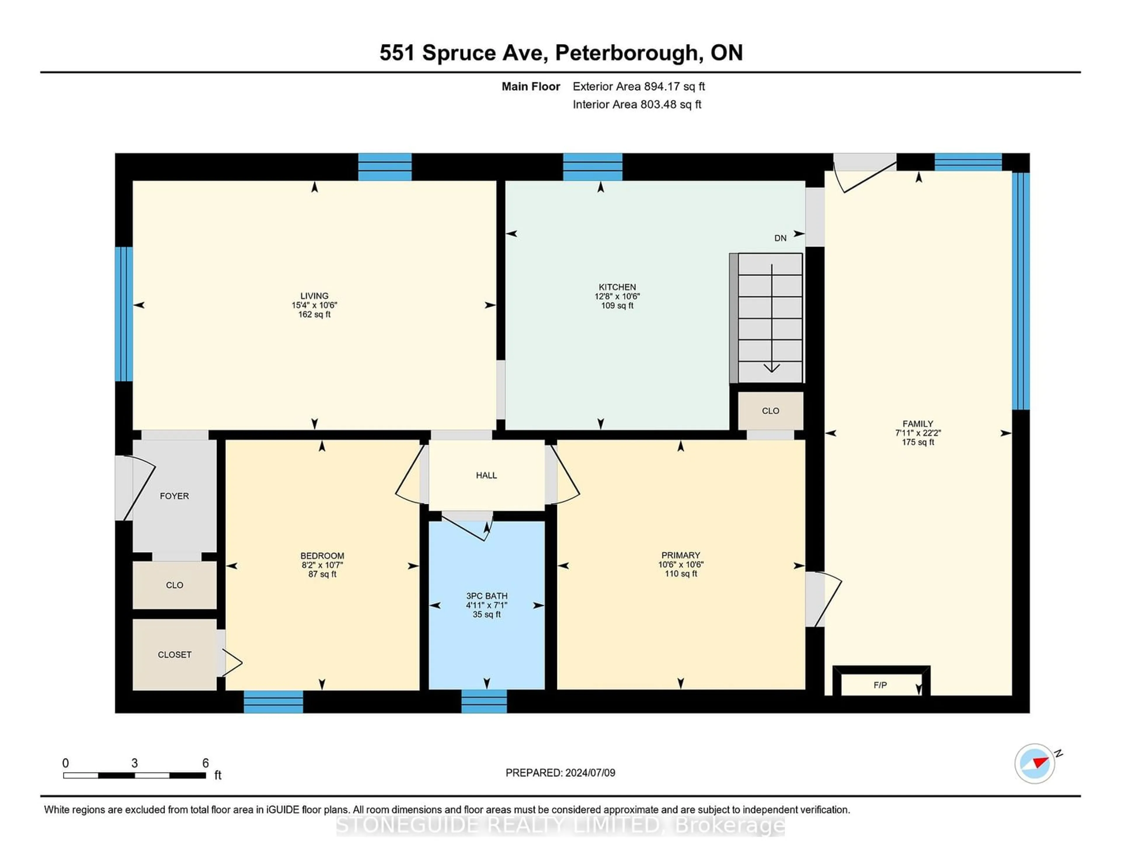 Floor plan for 551 Spruce Ave, Peterborough Ontario K9J 5A4