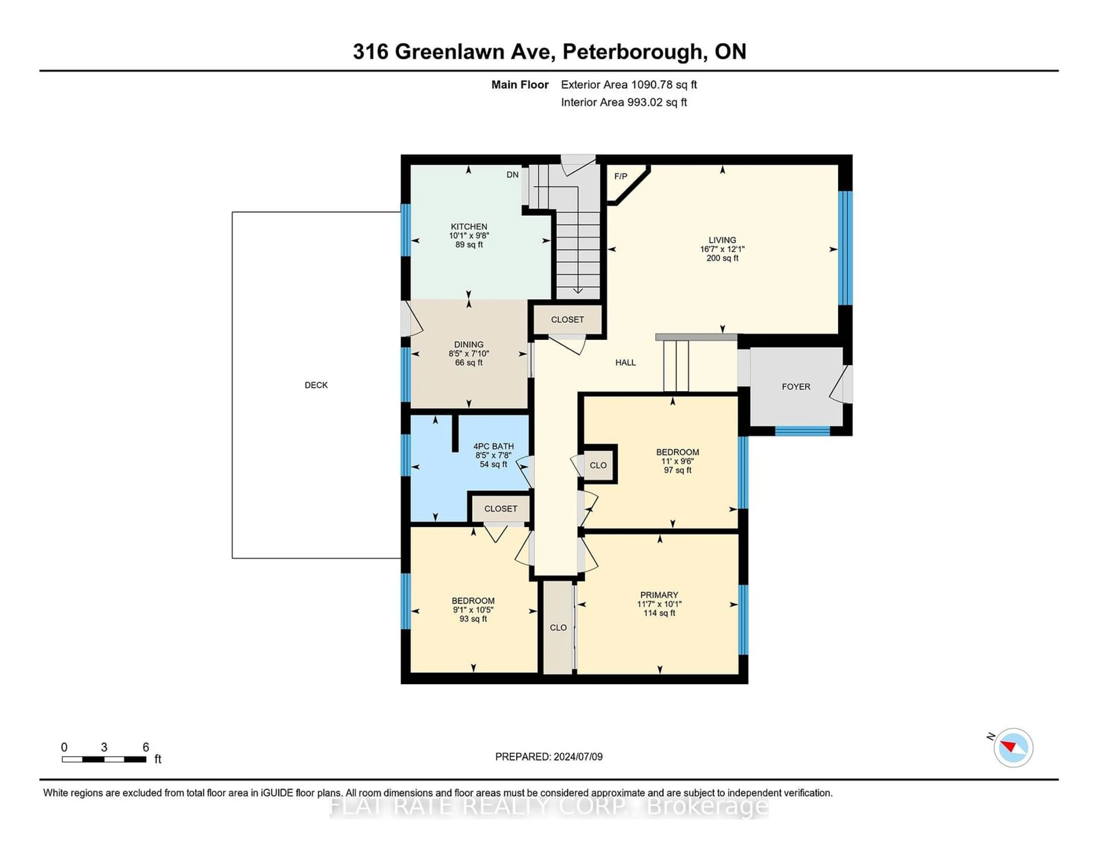 Floor plan for 316 Greenlawn Ave, Peterborough Ontario K9H 5K8