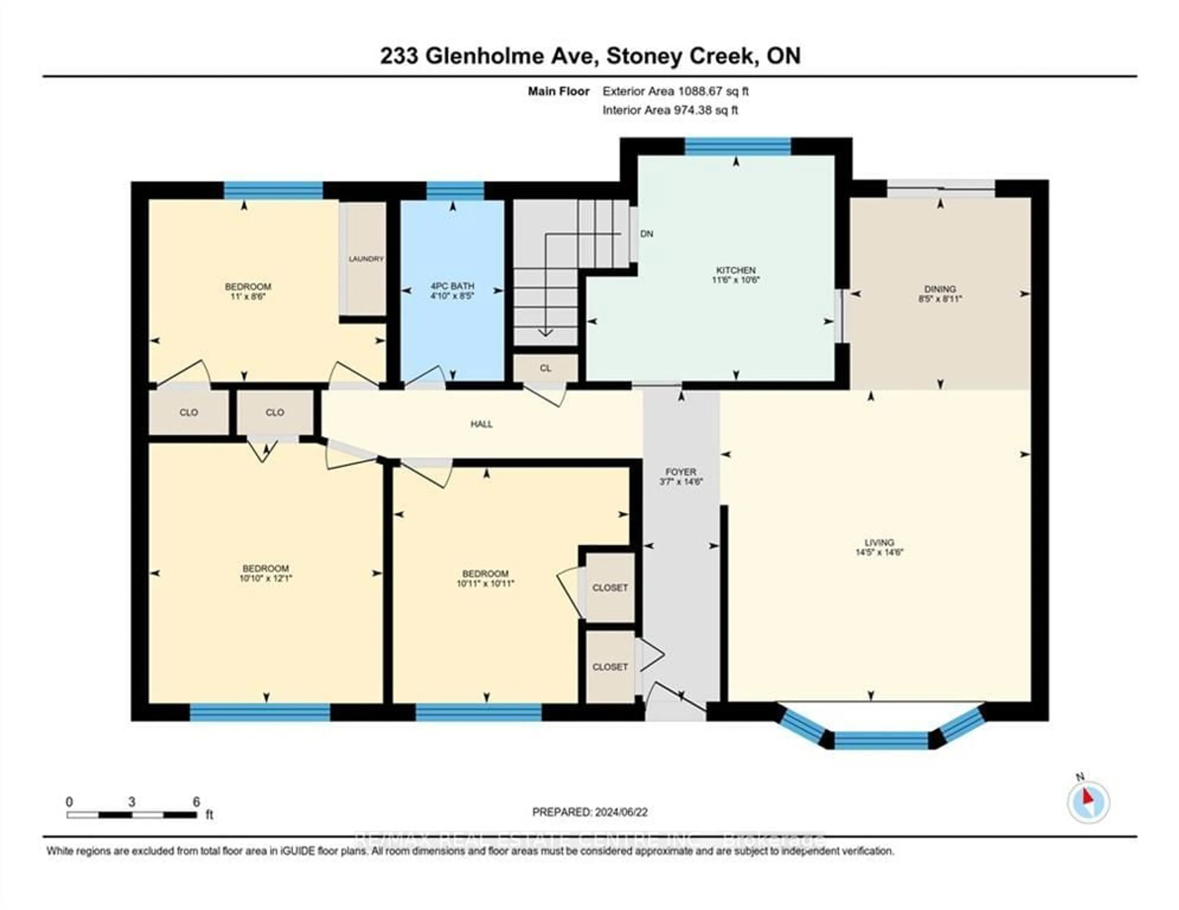 Floor plan for 233 Glenholme Ave, Hamilton Ontario L8E 5K1