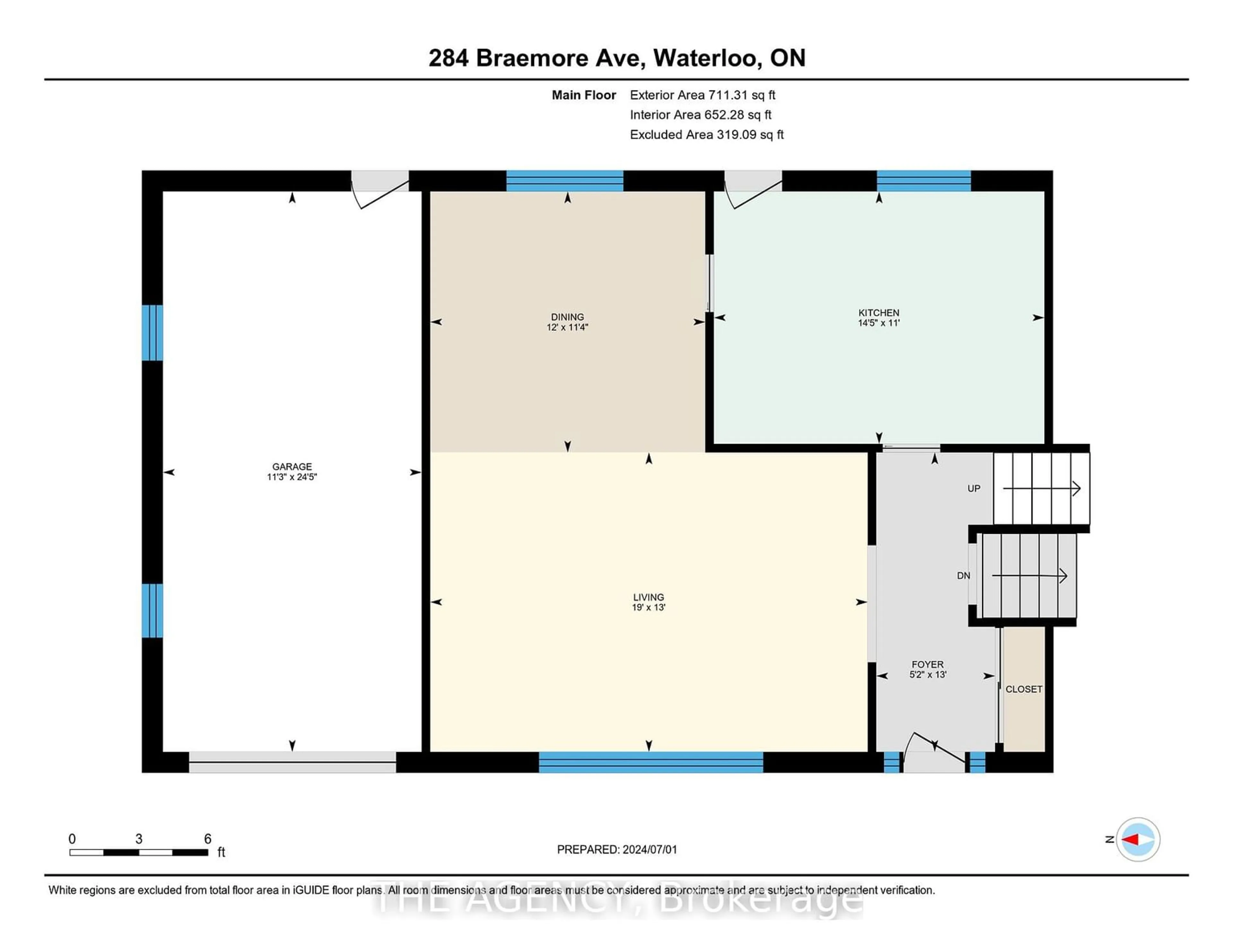 Floor plan for 284 Braemore Ave, Waterloo Ontario N2K 1T6