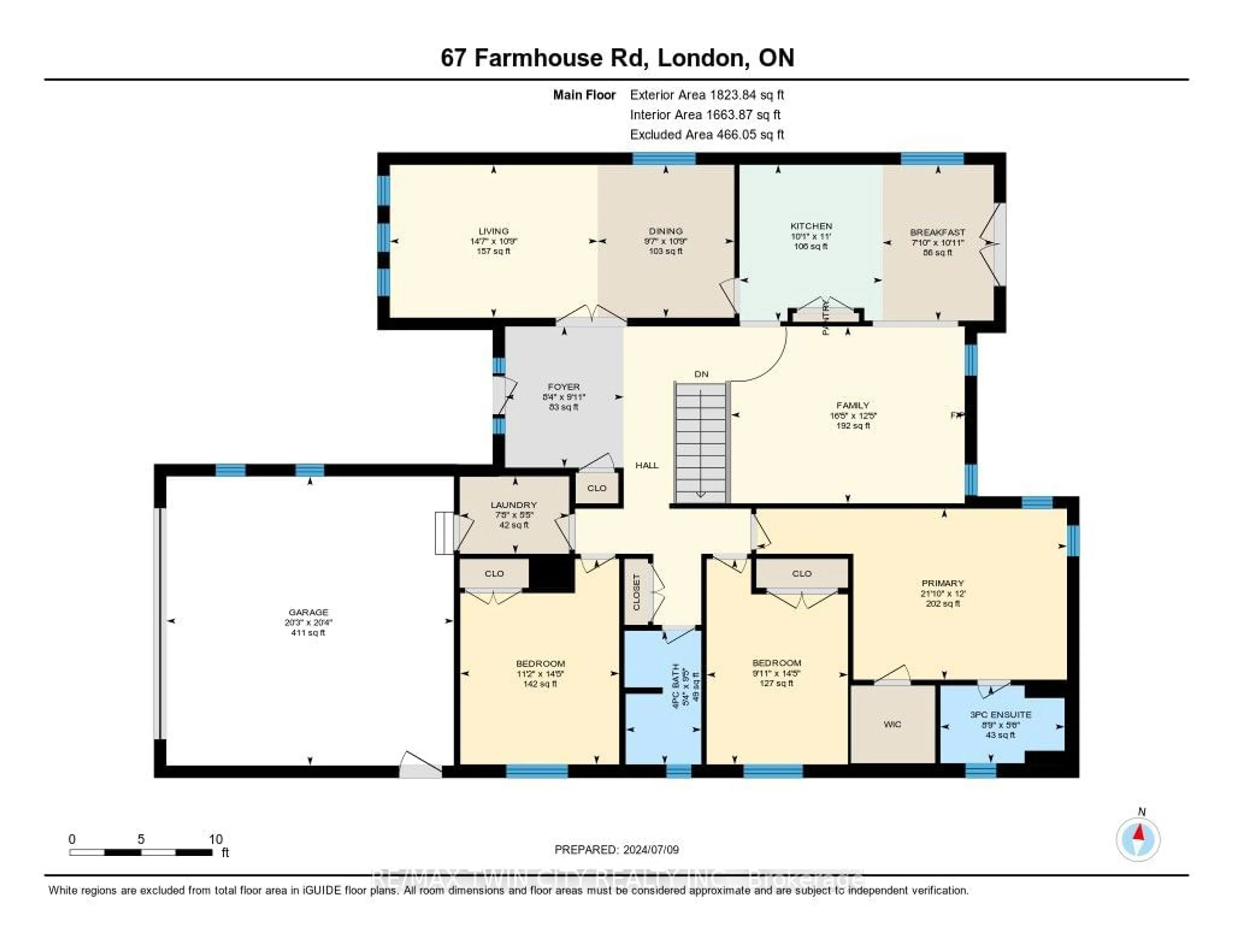 Floor plan for 67 FARMHOUSE Rd, London Ontario N5Y 5M4