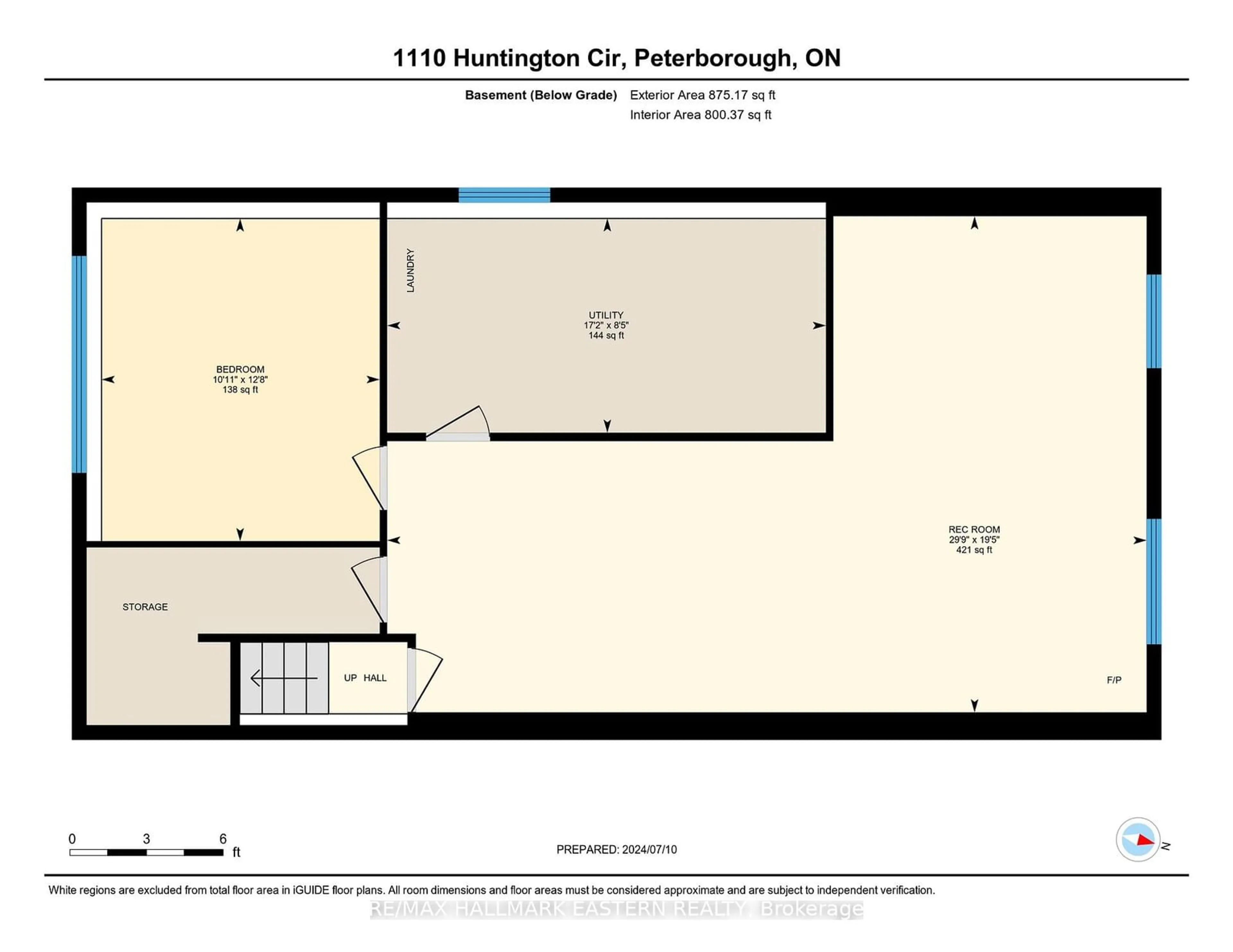 Floor plan for 1110 Huntington Circ, Peterborough Ontario K9K 2A8