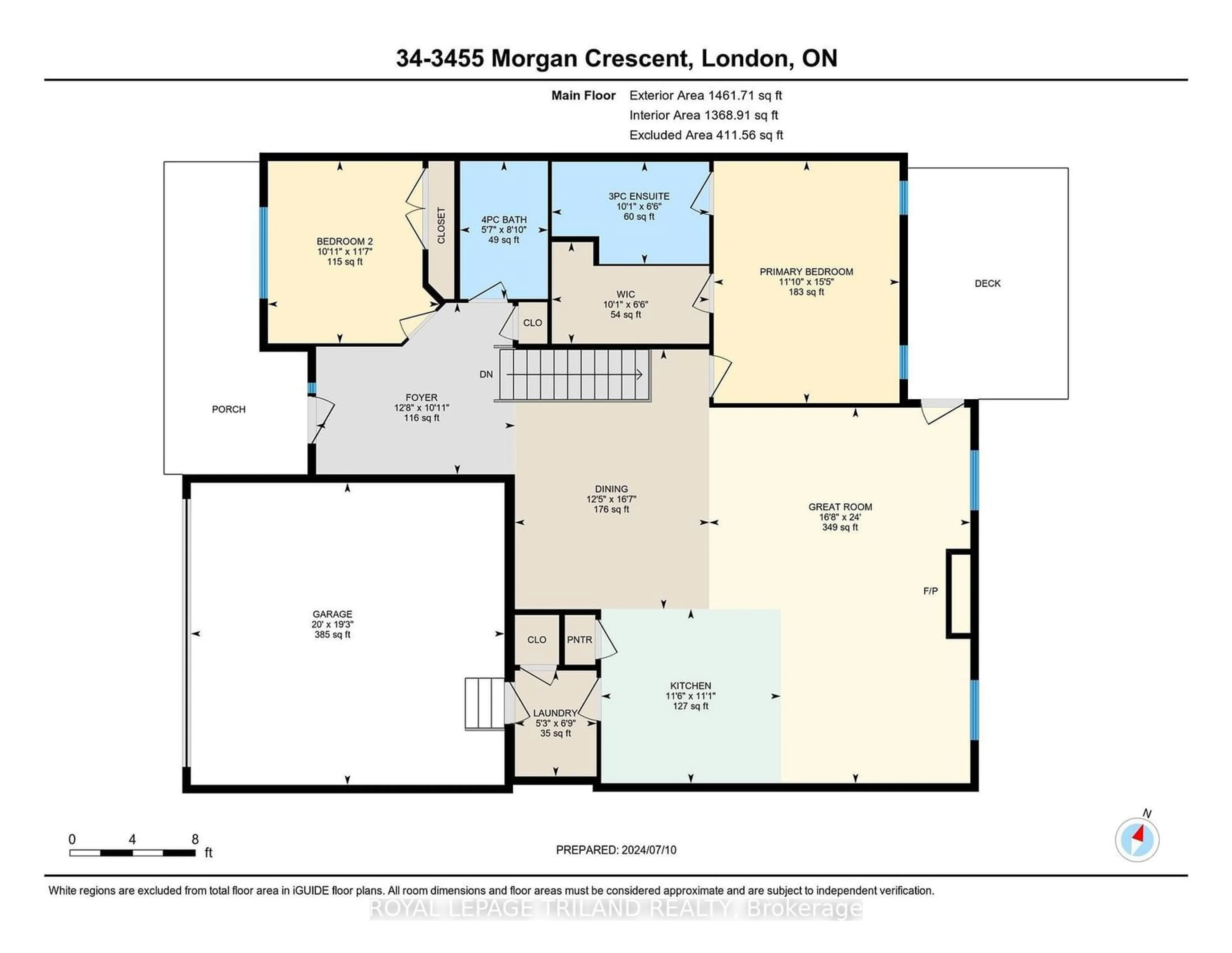 Floor plan for 3455 Morgan Cres #34, London Ontario N6L 0C6