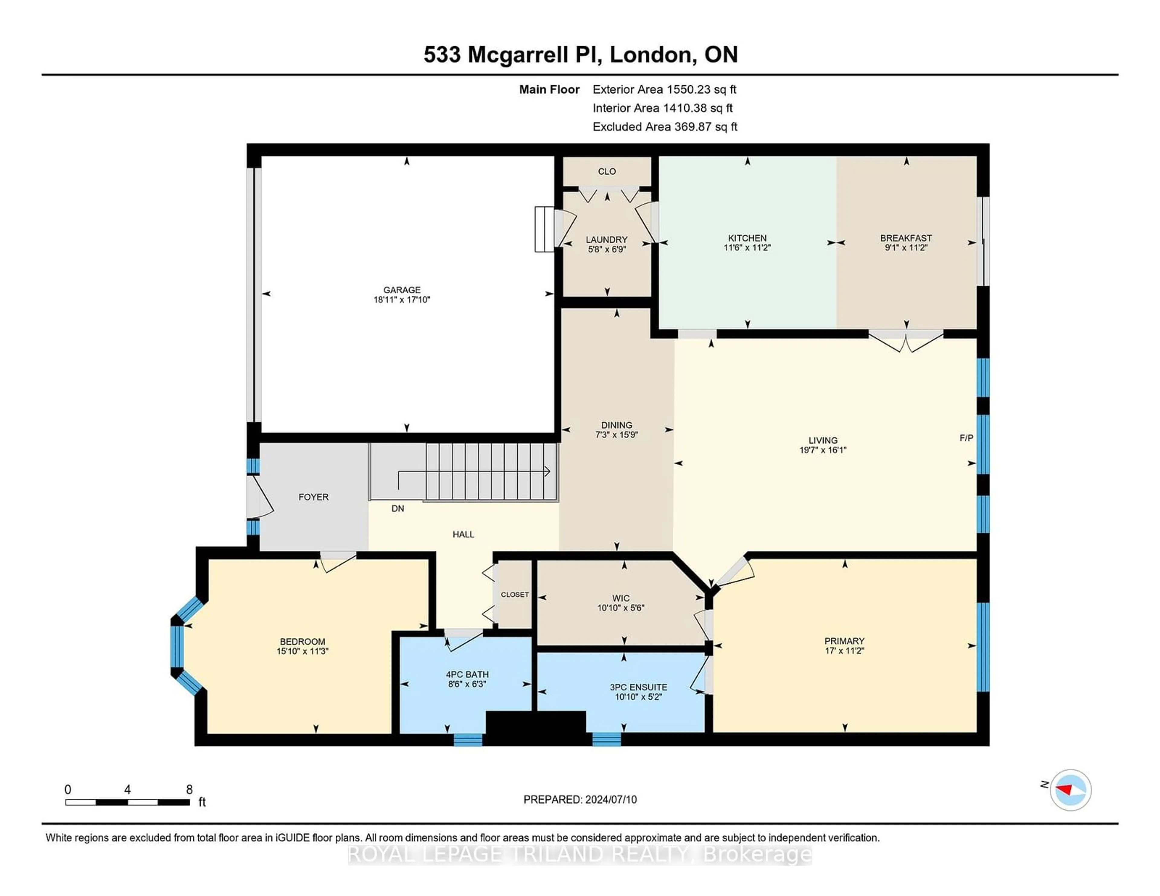 Floor plan for 533 MCGARRELL Pl, London Ontario N6G 5L3