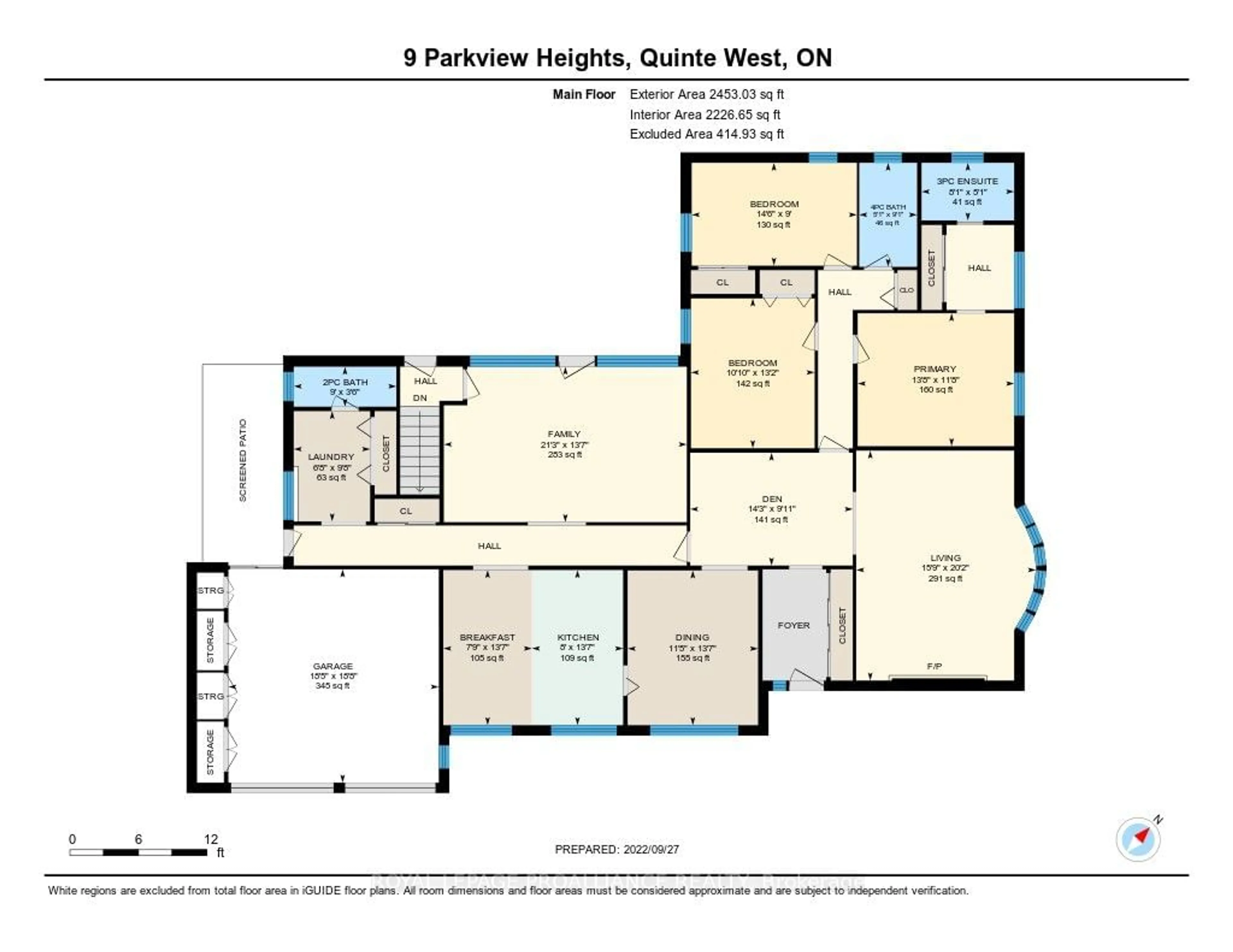 Floor plan for 9 Parkview Hts, Quinte West Ontario K8V 5L9