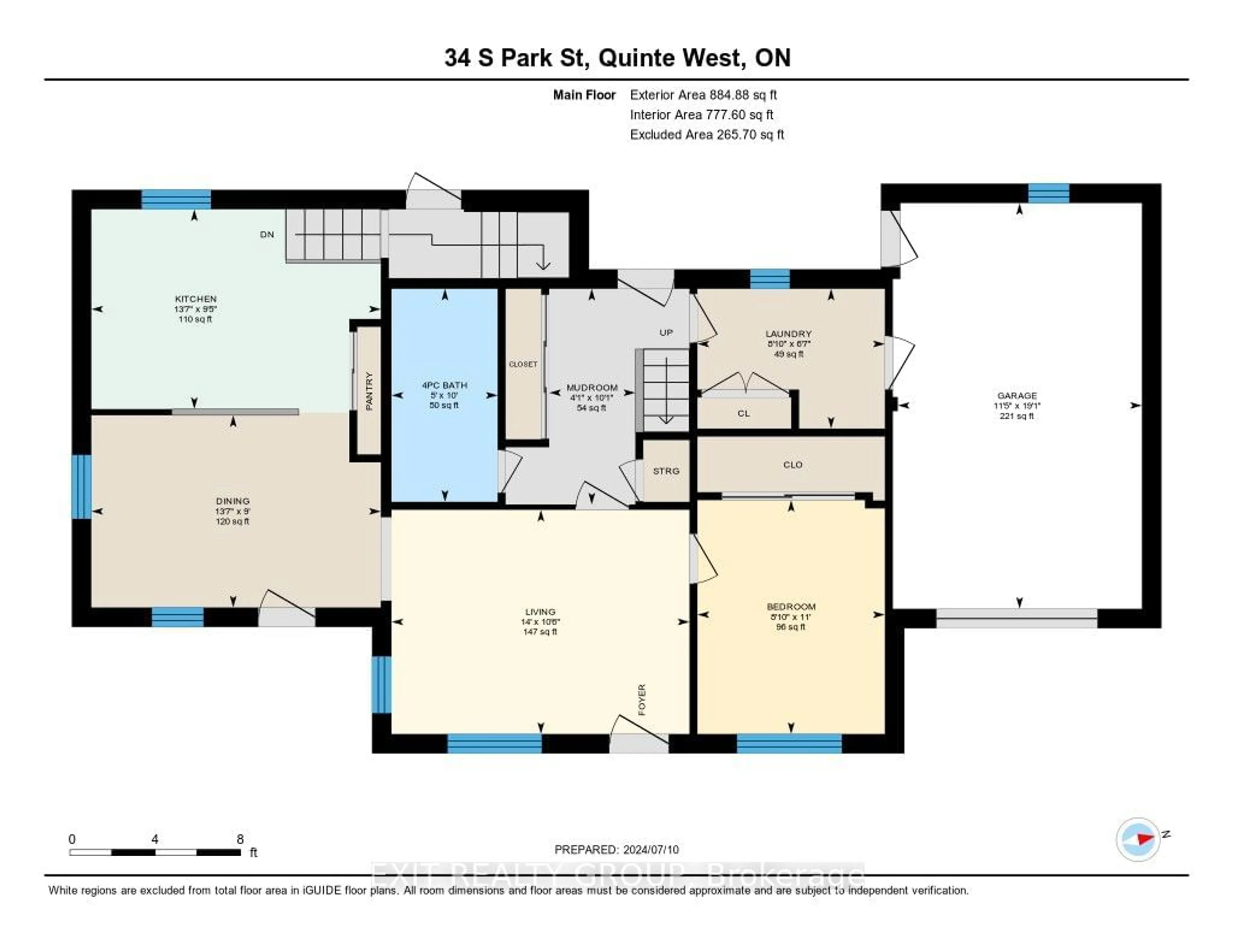 Floor plan for 34 South Park St, Quinte West Ontario K0K 2C0