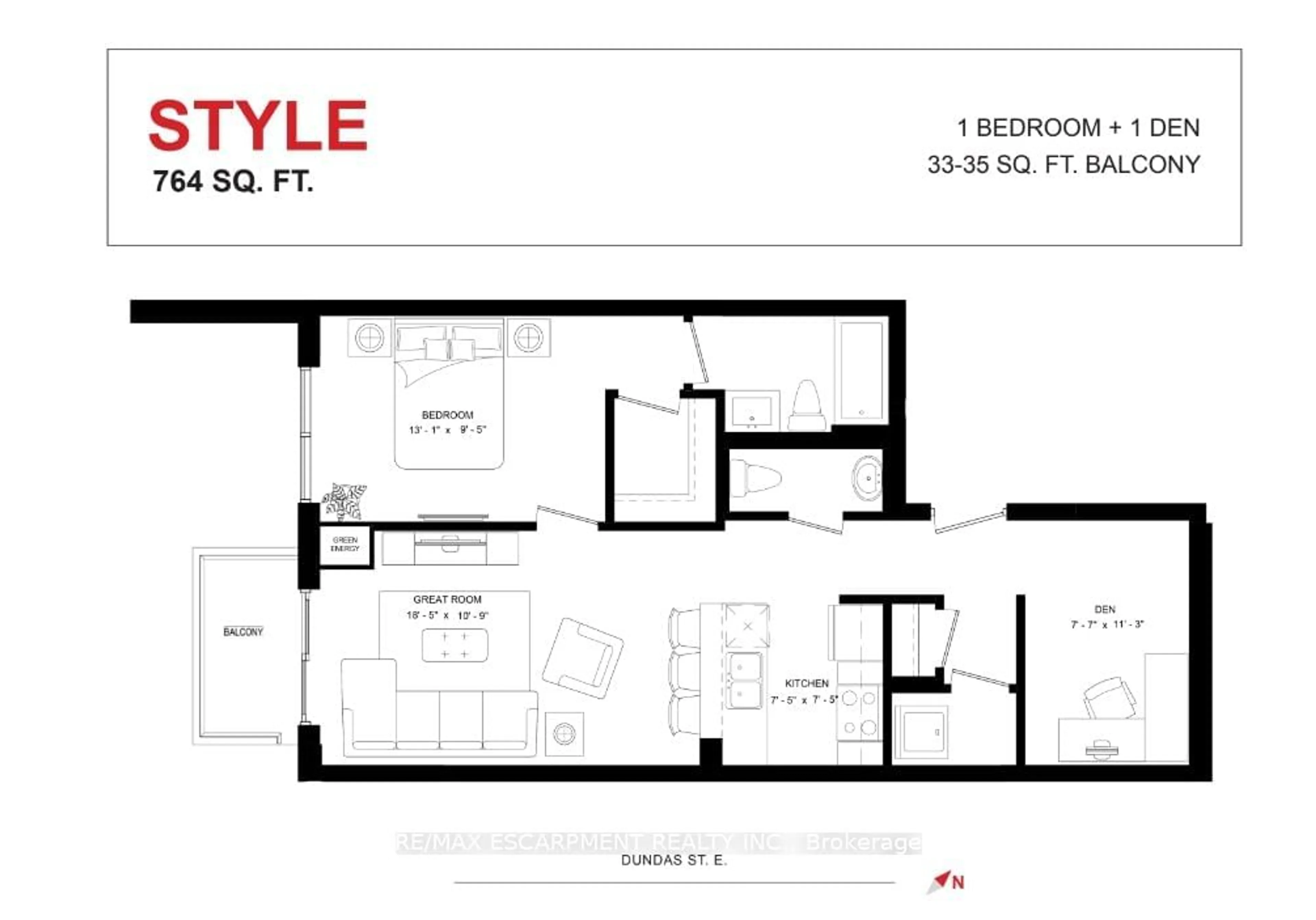 Floor plan for 470 Dundas St #1001, Hamilton Ontario L8B 2A6
