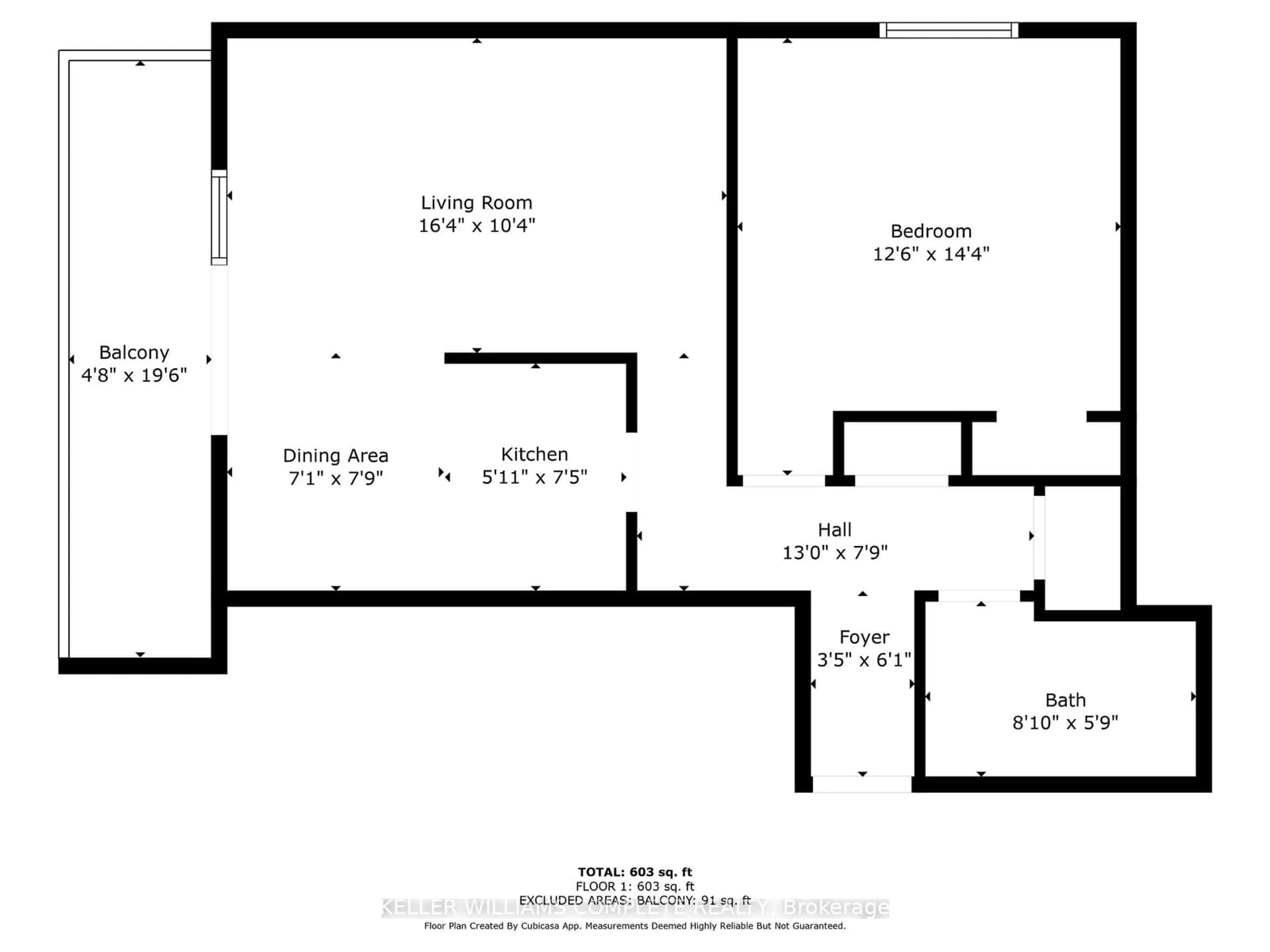 Floor plan for 81 Charlton Ave #306, Hamilton Ontario L8N 1Y7