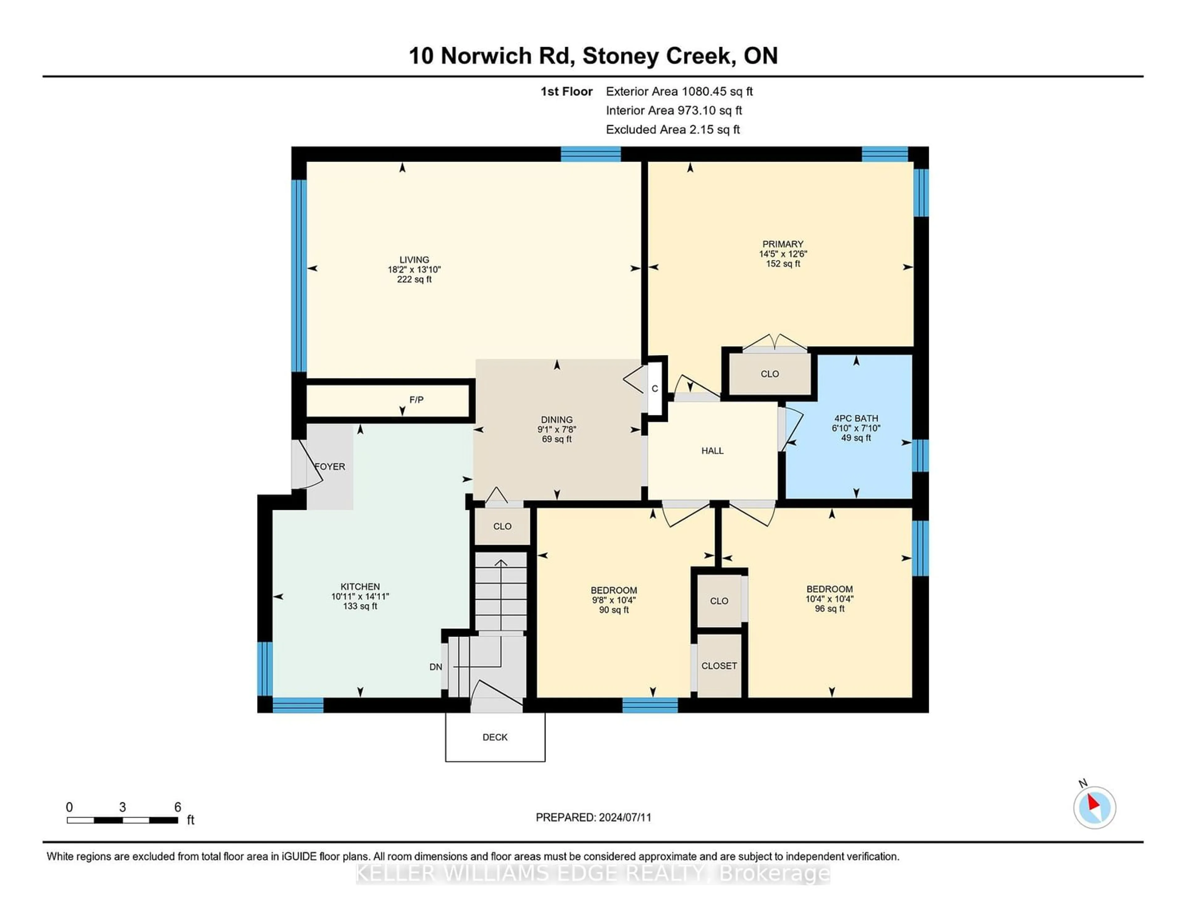 Floor plan for 10 Norwich Rd, Hamilton Ontario L8E 1Z6