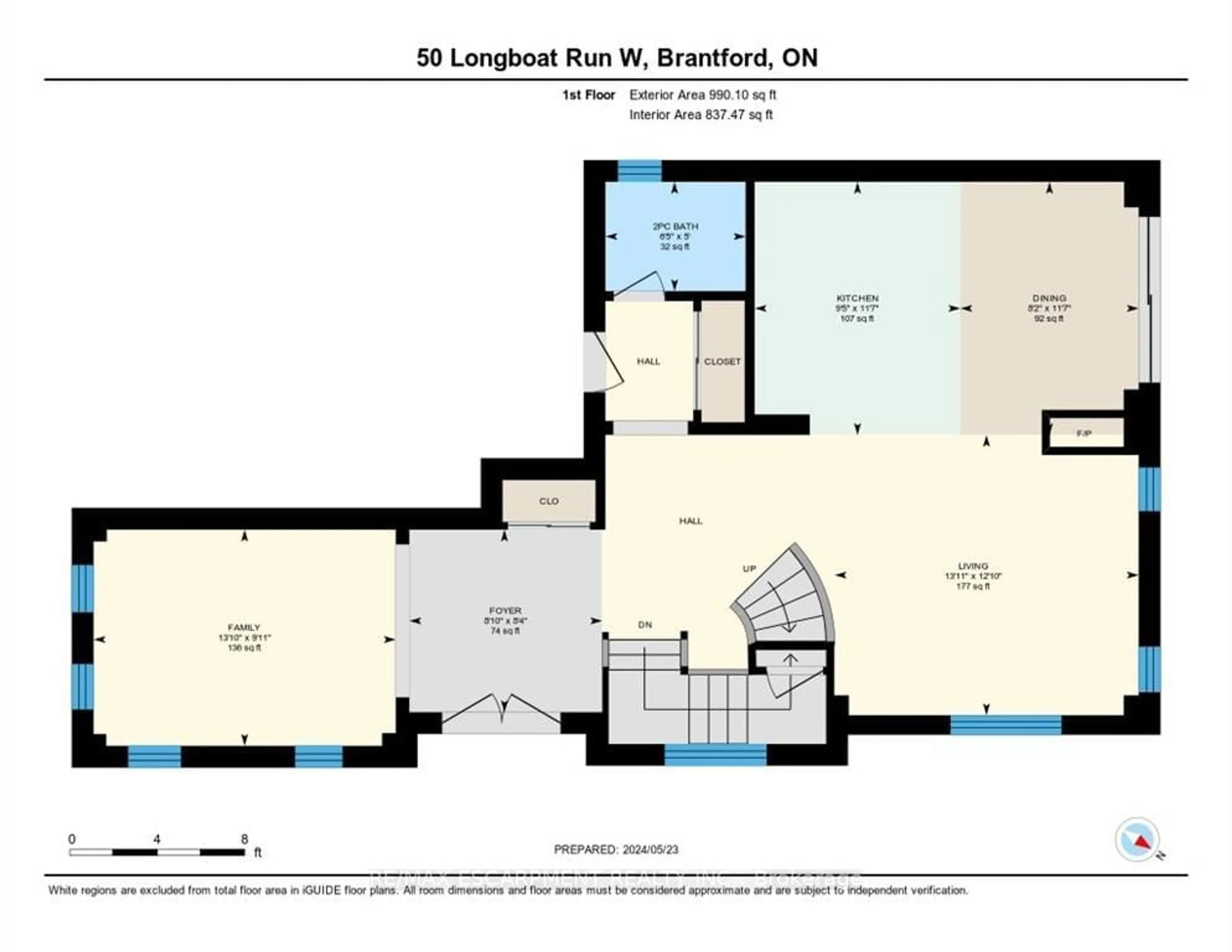 Floor plan for 50 Longboat Run, Brant Ontario N3T 0P7