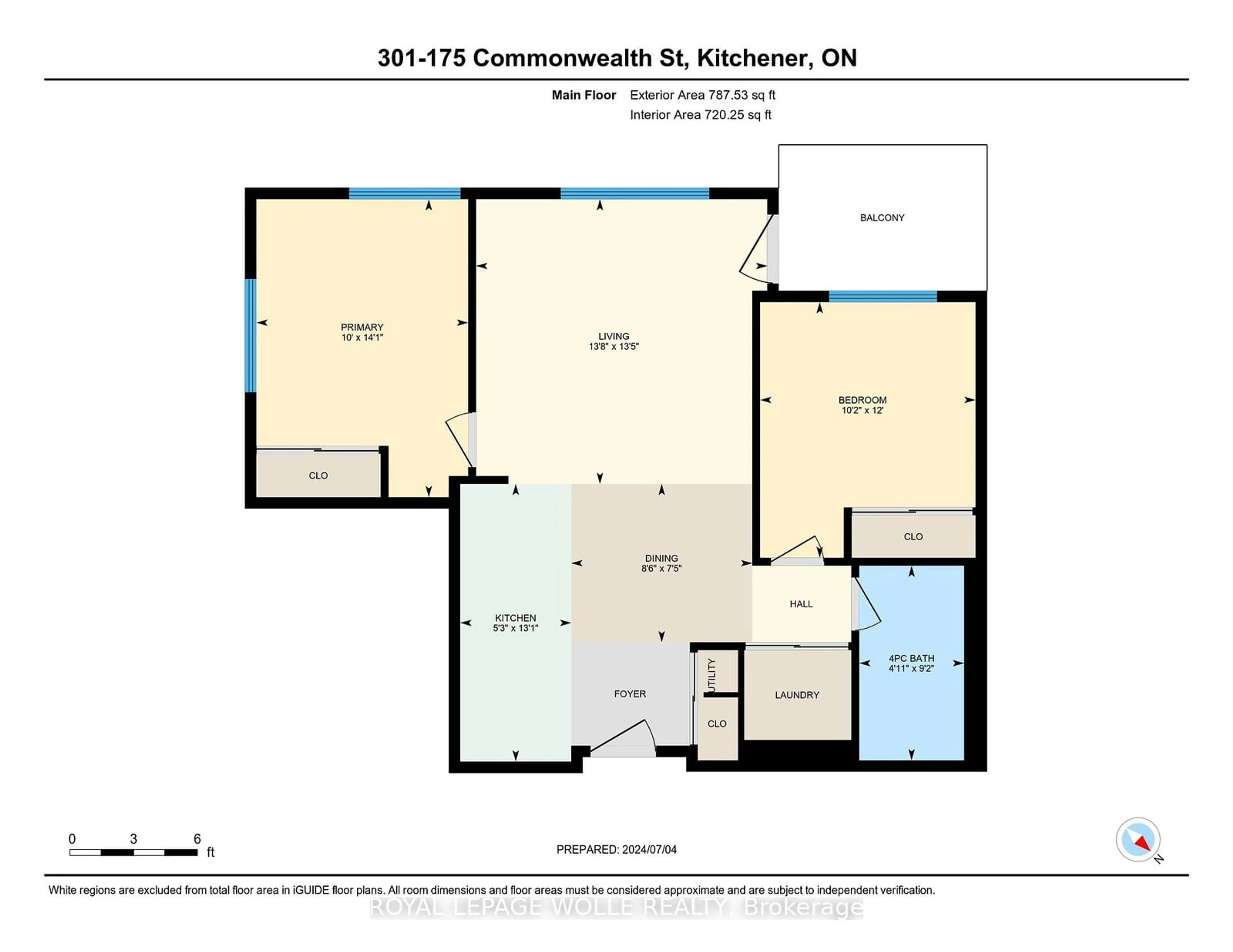 Floor plan for 175 Commonwealth St #301, Kitchener Ontario N2E 0H4