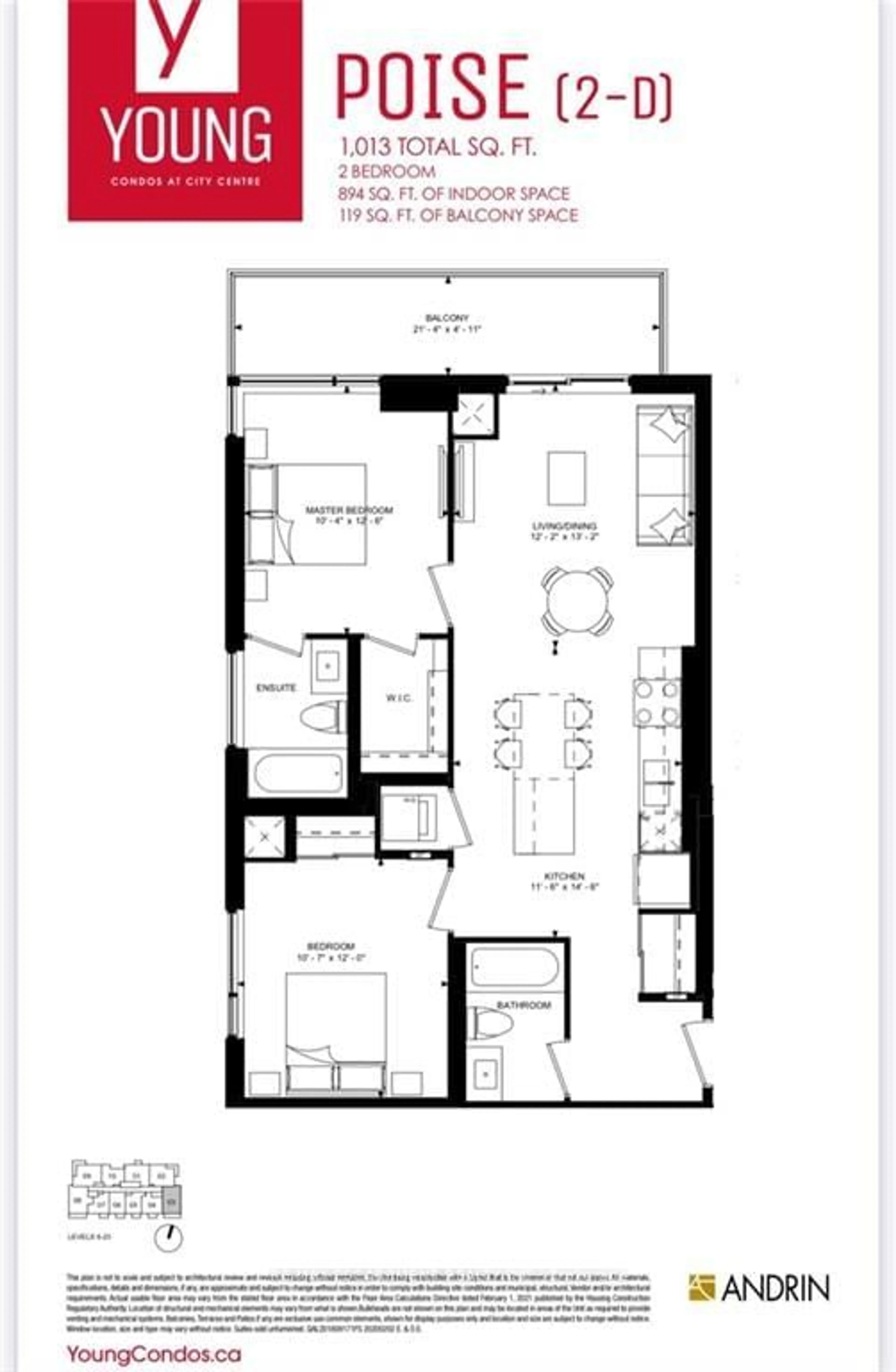 Floor plan for 55 DUKE St #703, Kitchener Ontario N2H 0C9