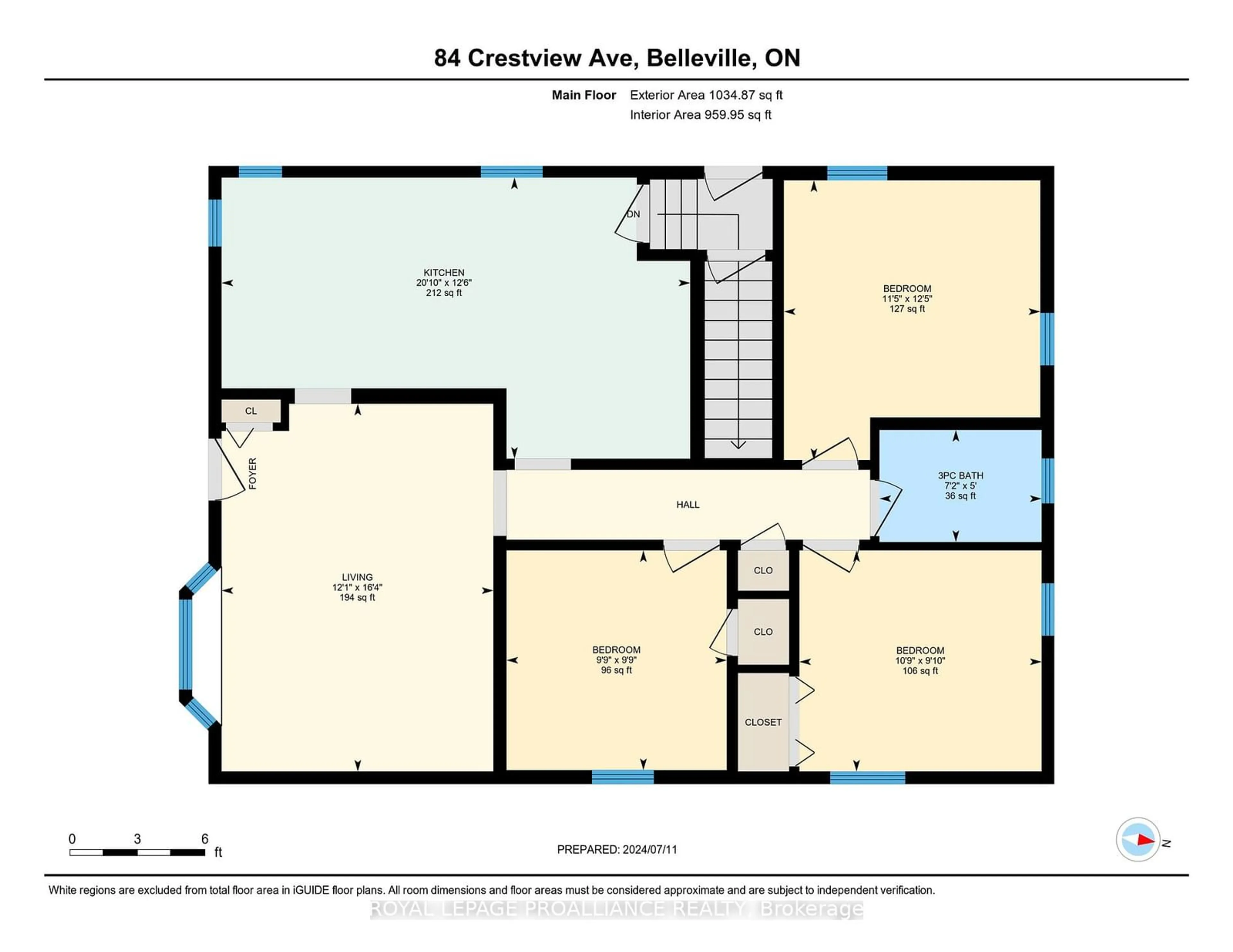 Floor plan for 84 Crestview Ave, Belleville Ontario K8N 1W9