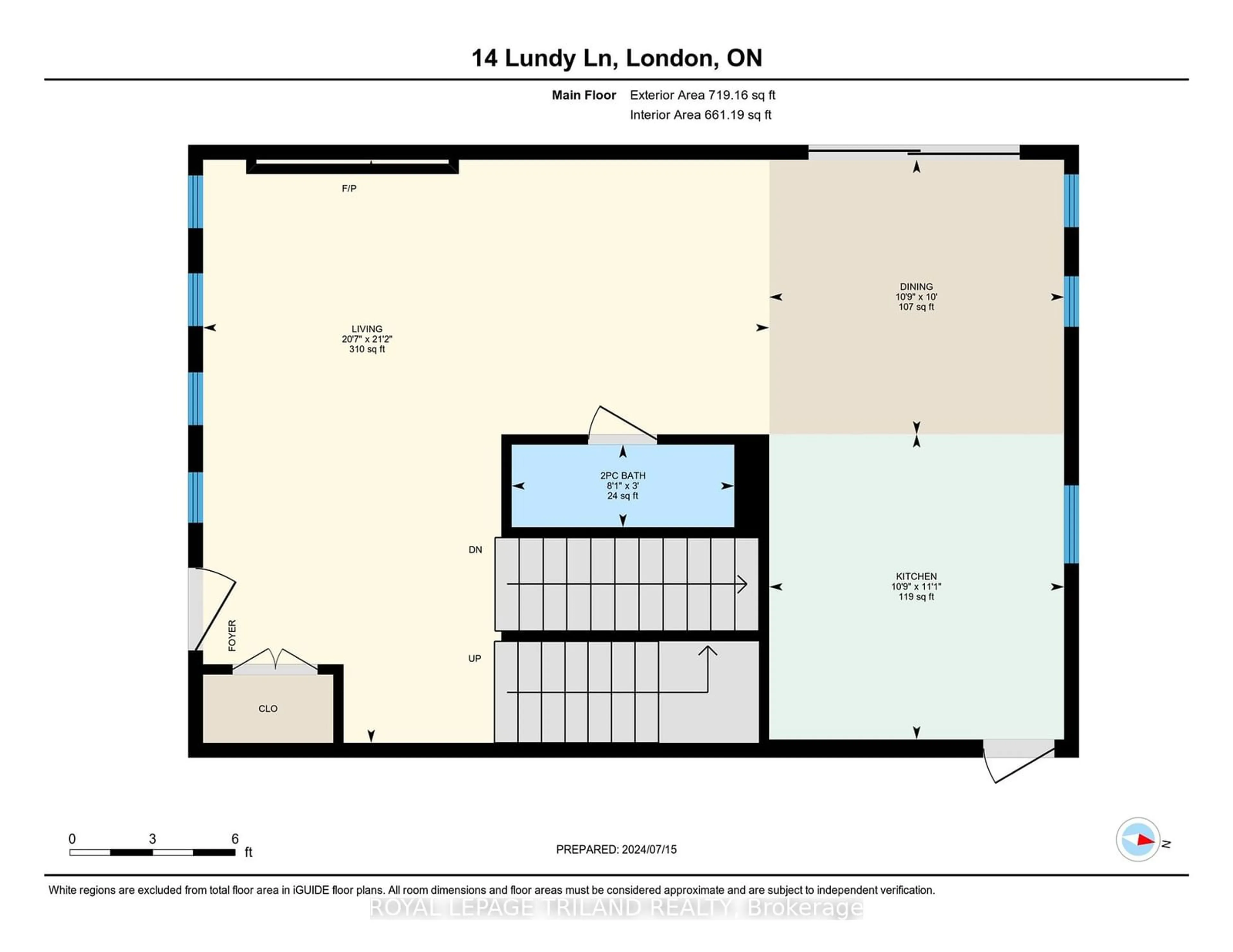 Floor plan for 14 LUNDY Lane, London Ontario N6C 3G5