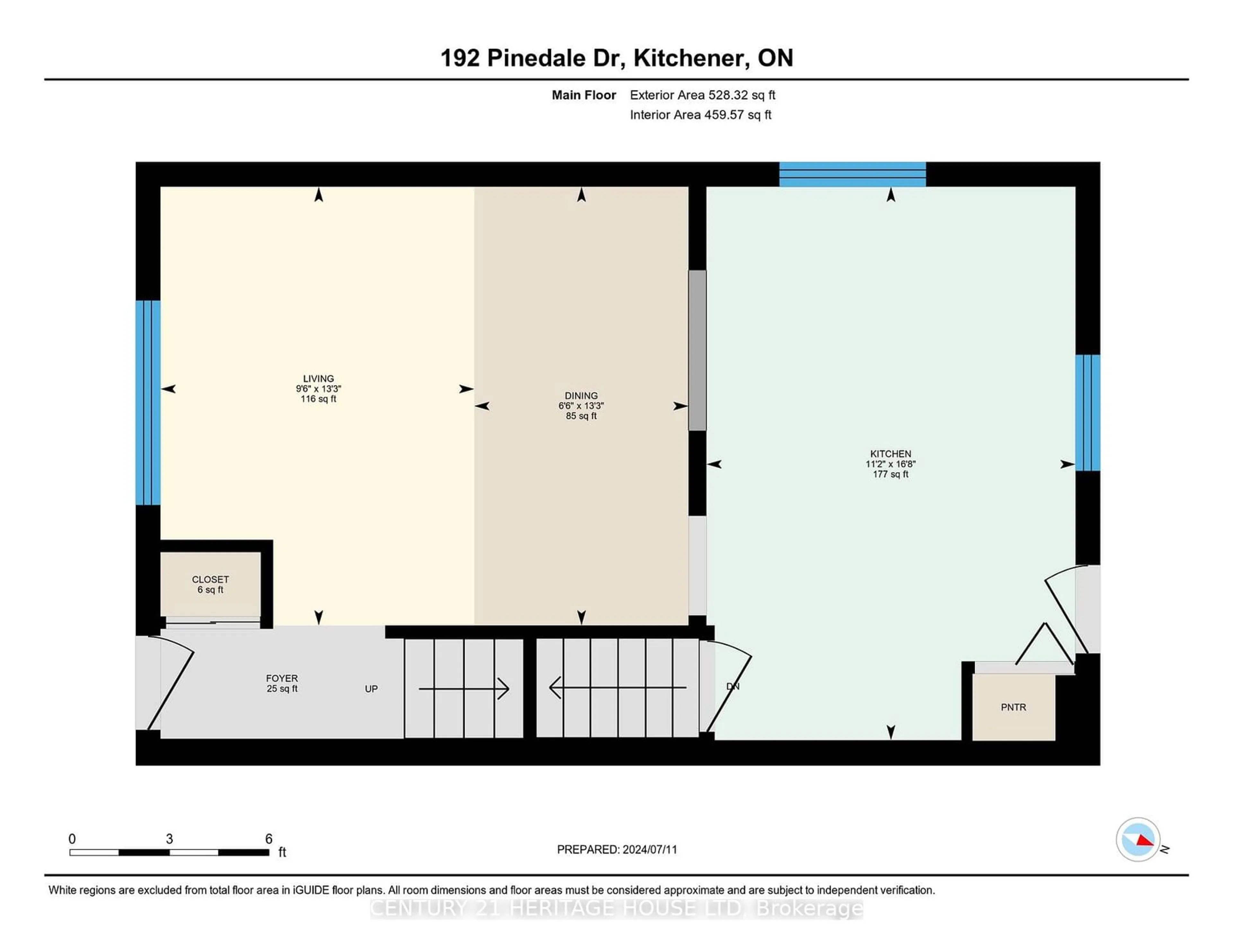 Floor plan for 192 Pinedale Dr, Kitchener Ontario N2E 1K3