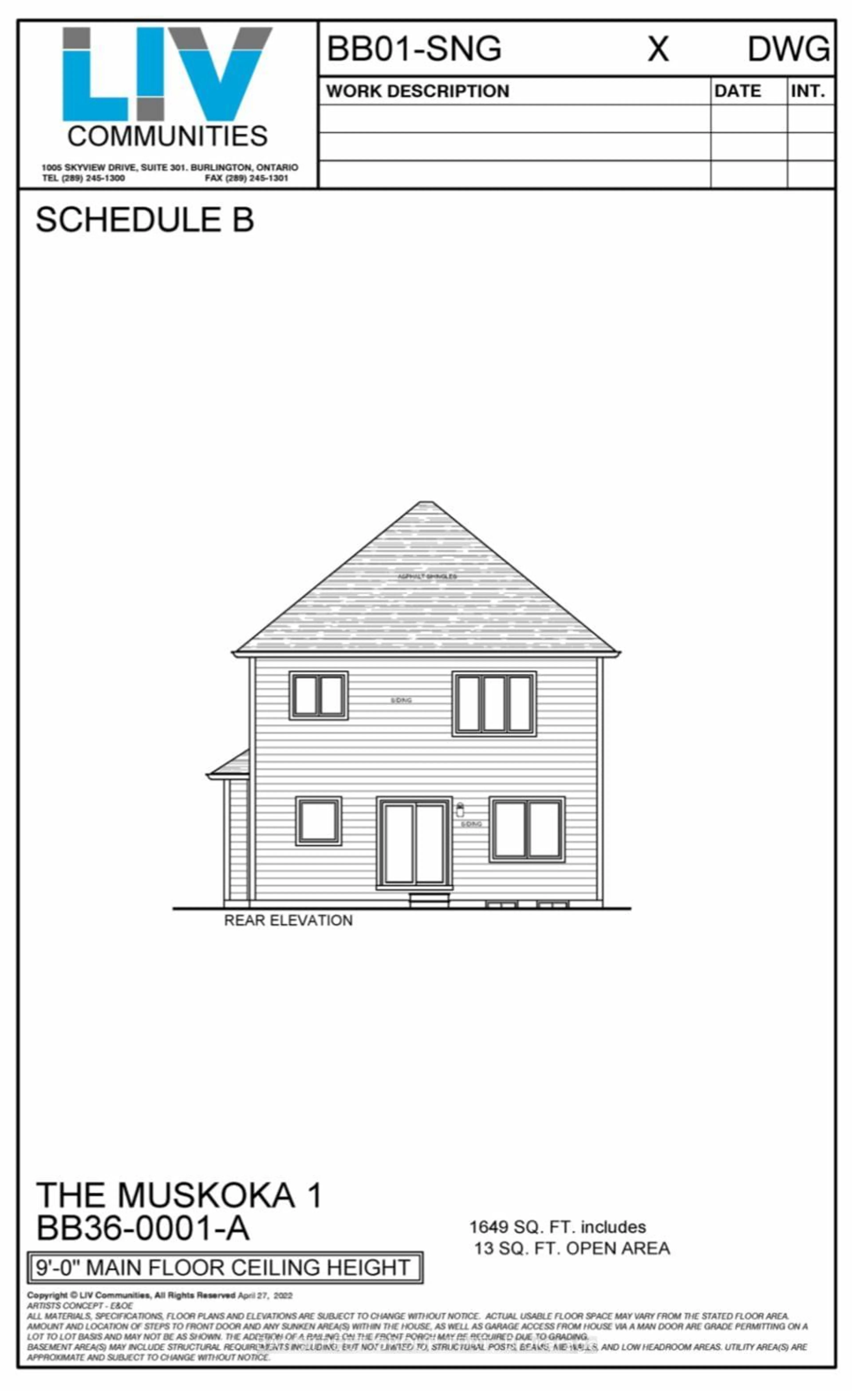 Floor plan for Lot 41 Beechwood Forest Lane, Gravenhurst Ontario P1P 1A7