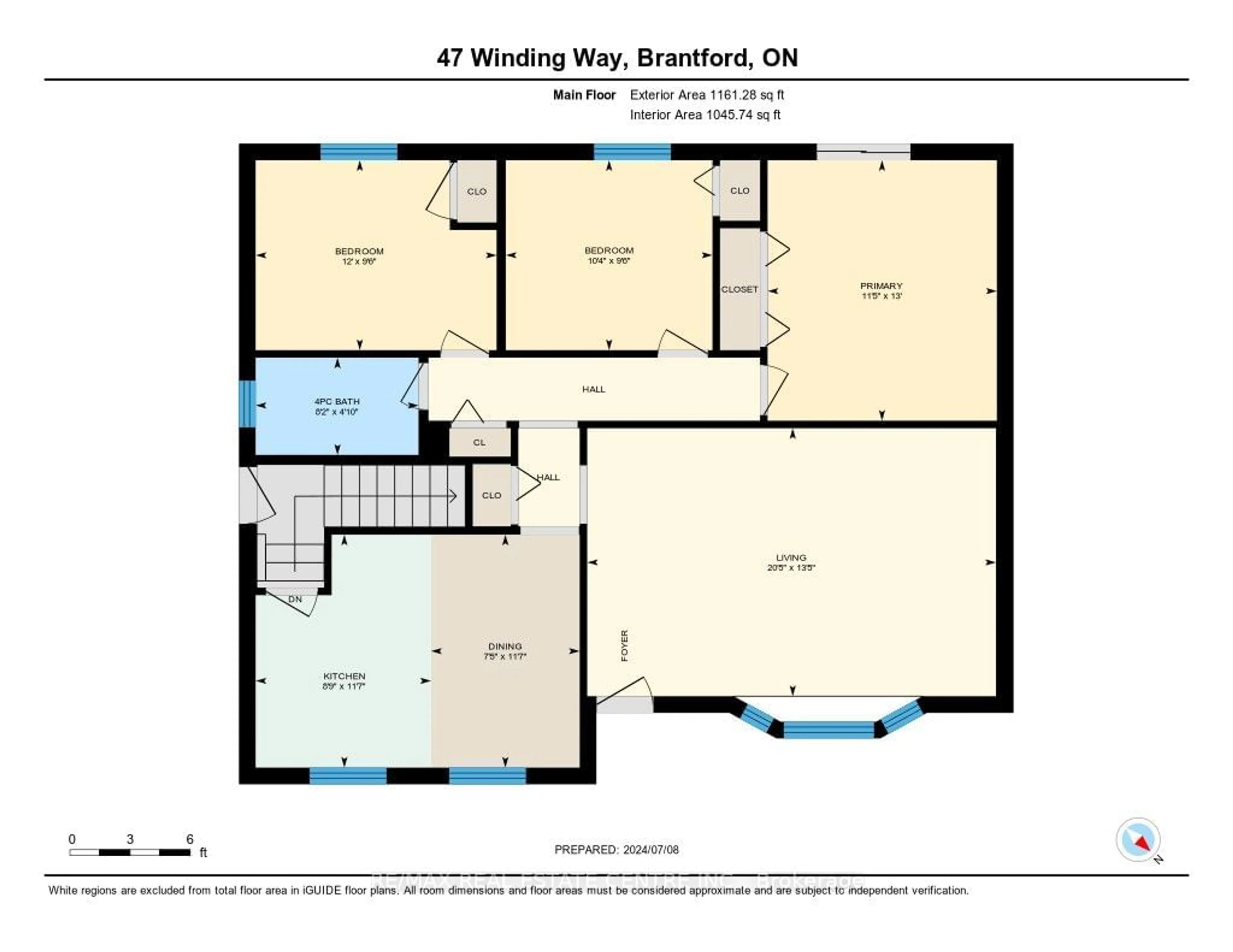 Floor plan for 47 Winding Way, Brantford Ontario N3R 3S4