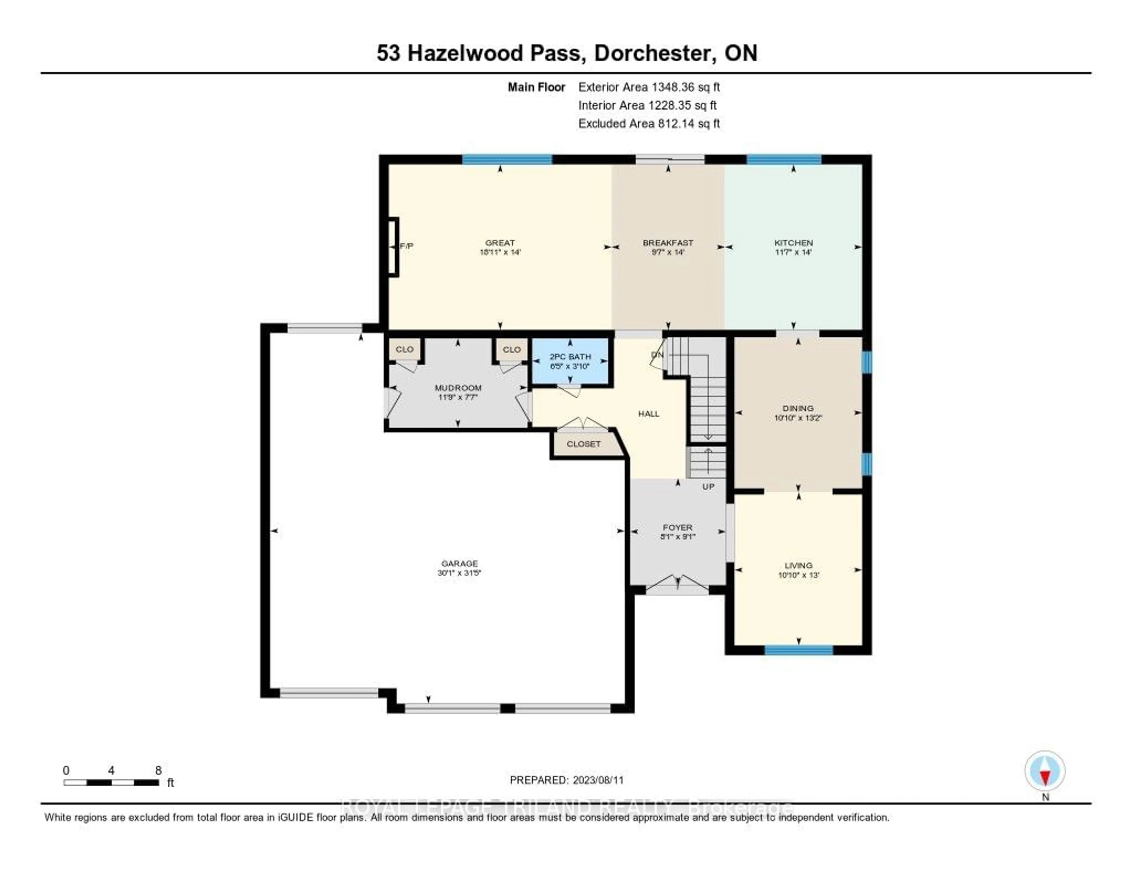 Floor plan for 53 Hazelwood Pass, Thames Centre Ontario N0L 1G2